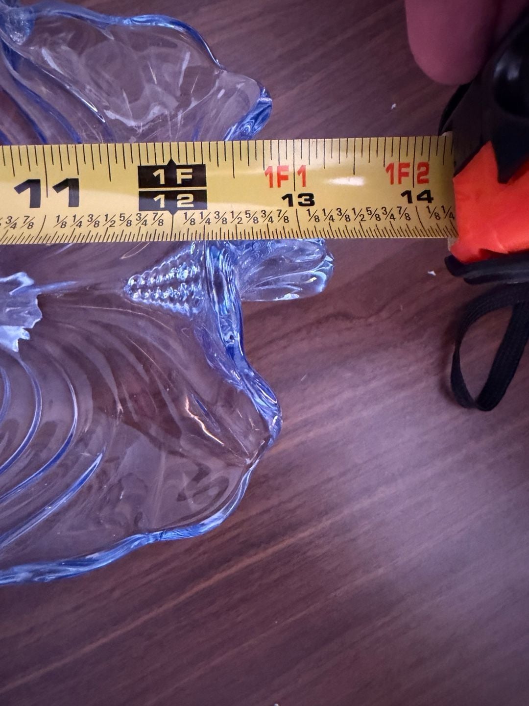 Cambridge Glass Caprice Moonlight Blue 4-Toed Handled Console Bowl 7