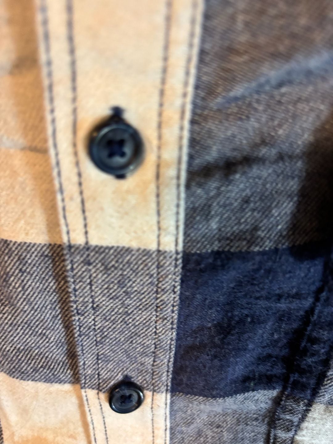 Old Navy Flannel Shirt Size XL Blue White Plaid 7