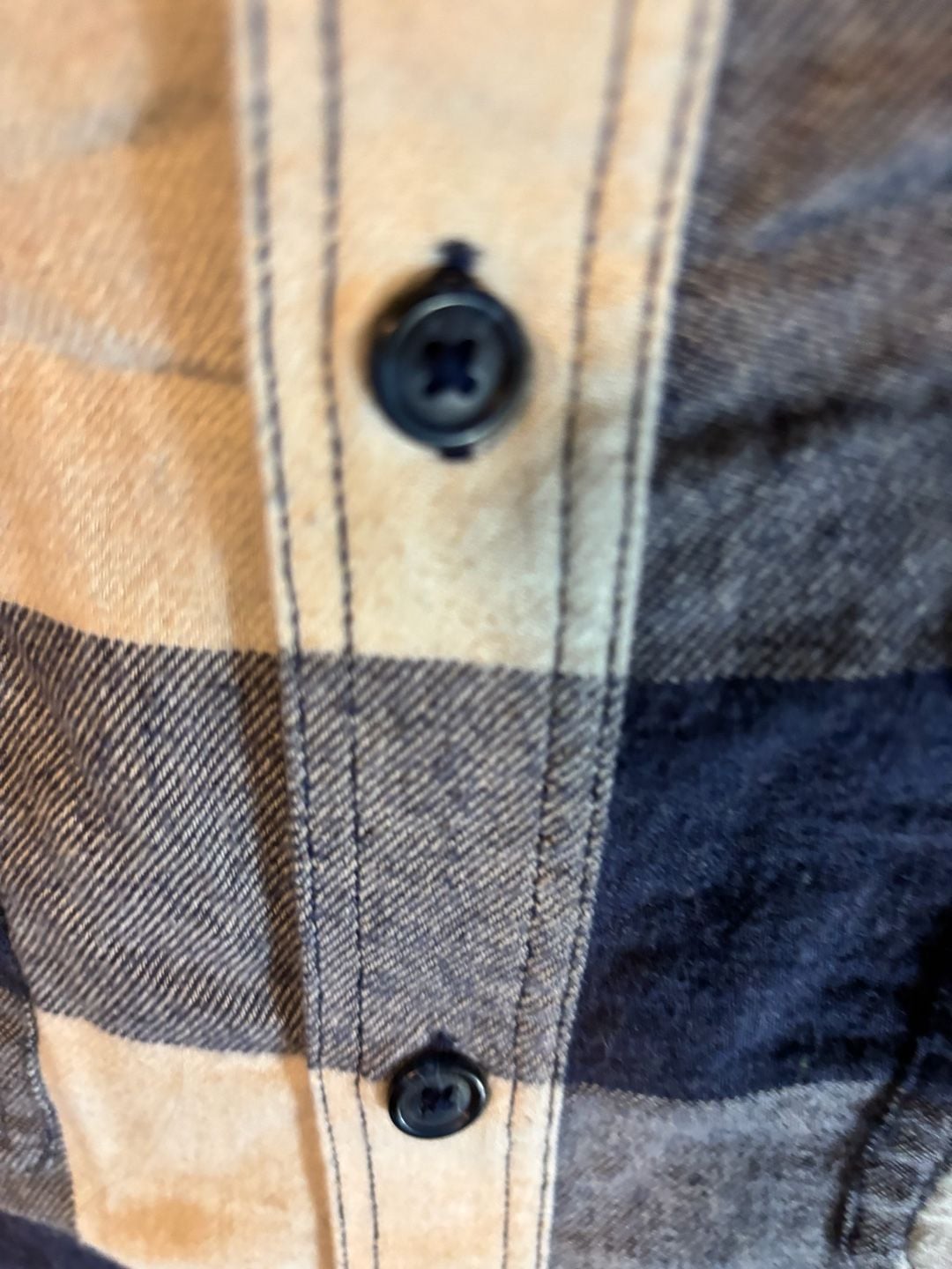 Old Navy Flannel Shirt Size XL Blue White Plaid 8