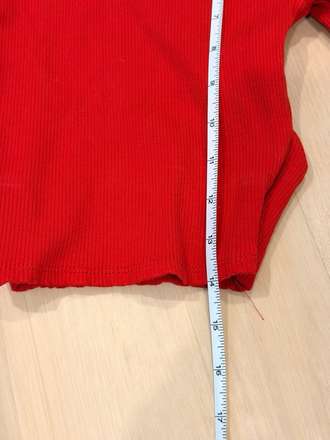 Attirance Long Sleeve Crop Top Red Ribbed Backless Open Back 6