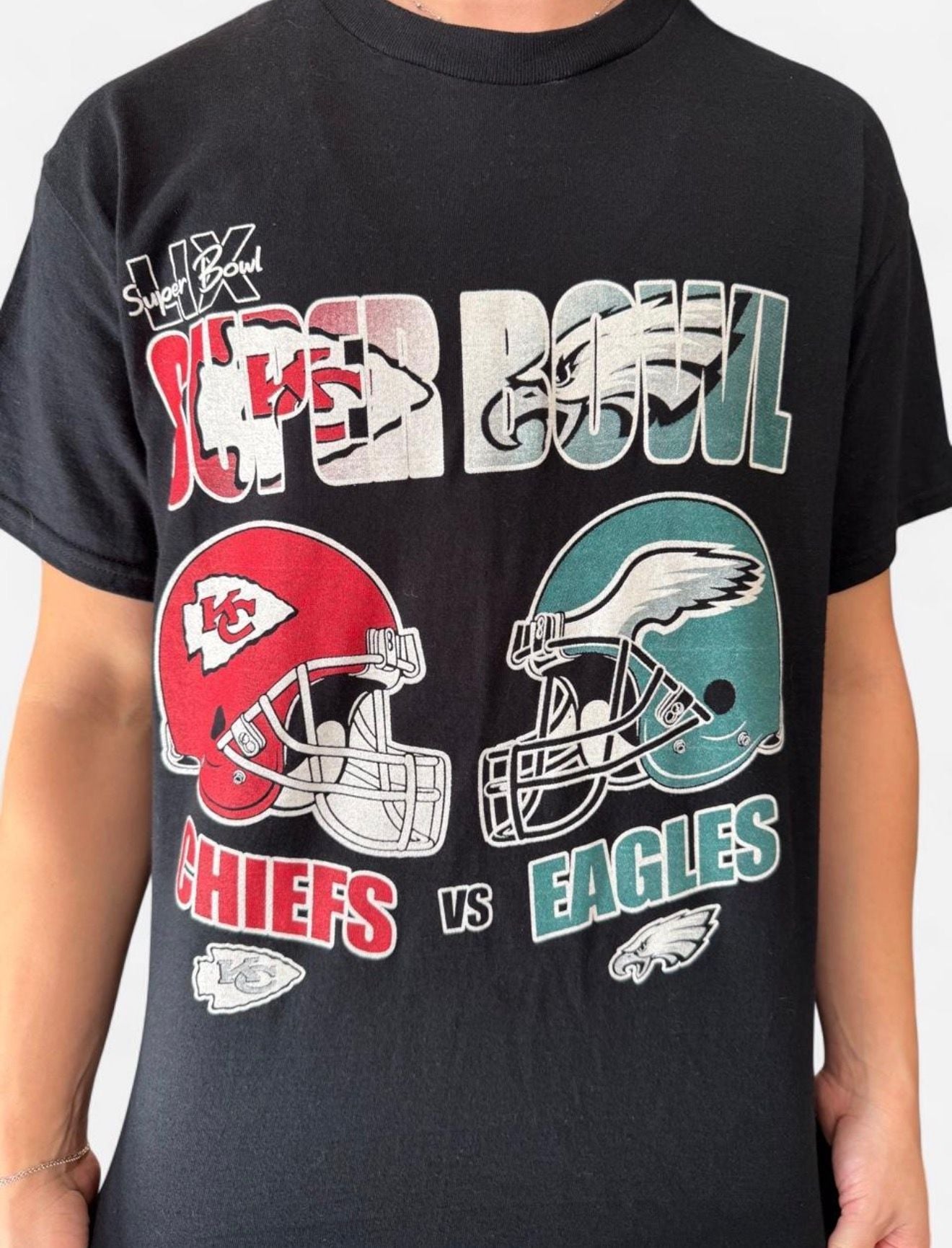 NFL Super Bowl Chiefs vs Eagles T-Shirt Black 2