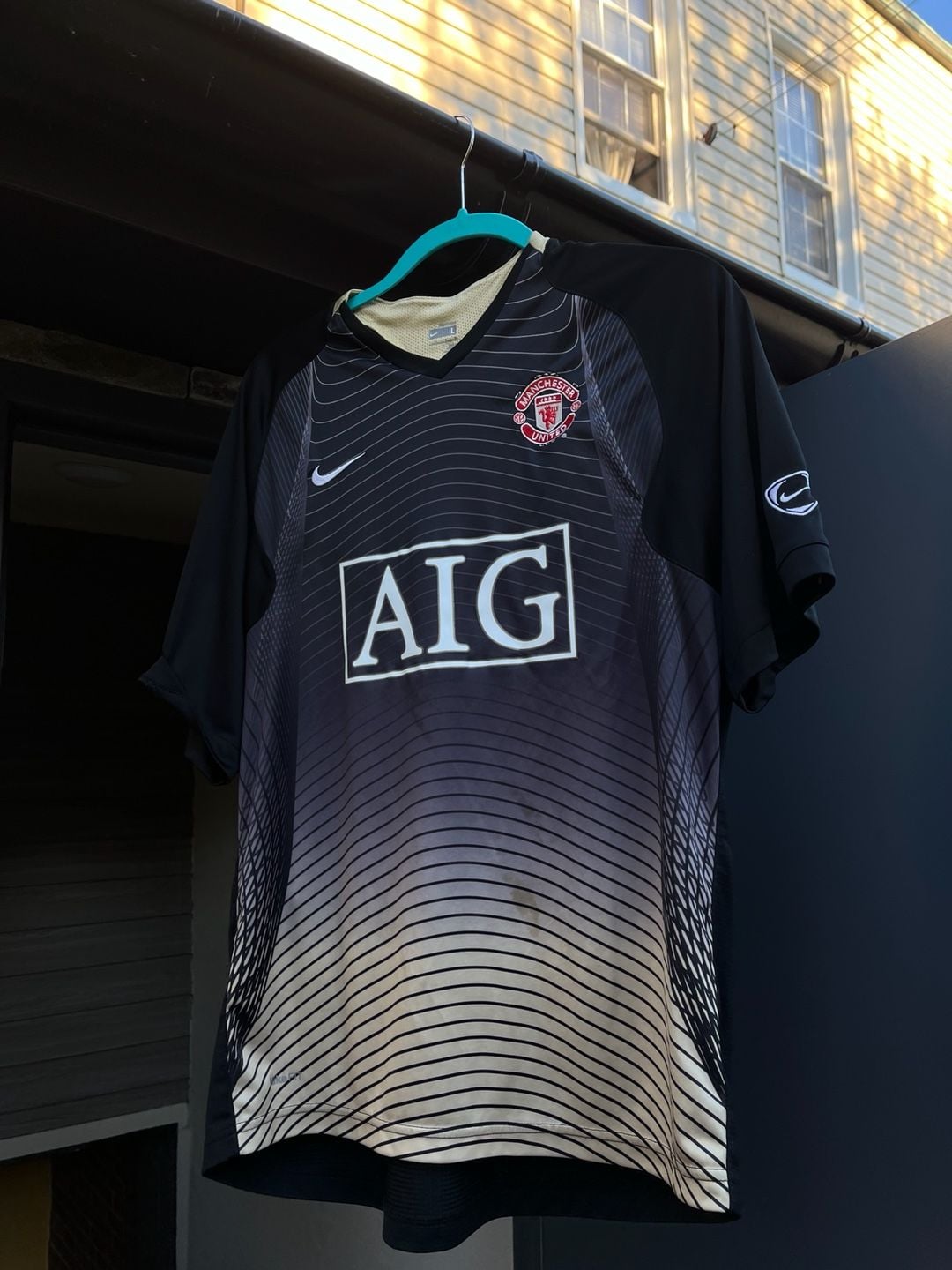 Nike Manchester United Training Jersey Size L men’s black gold 2007  11