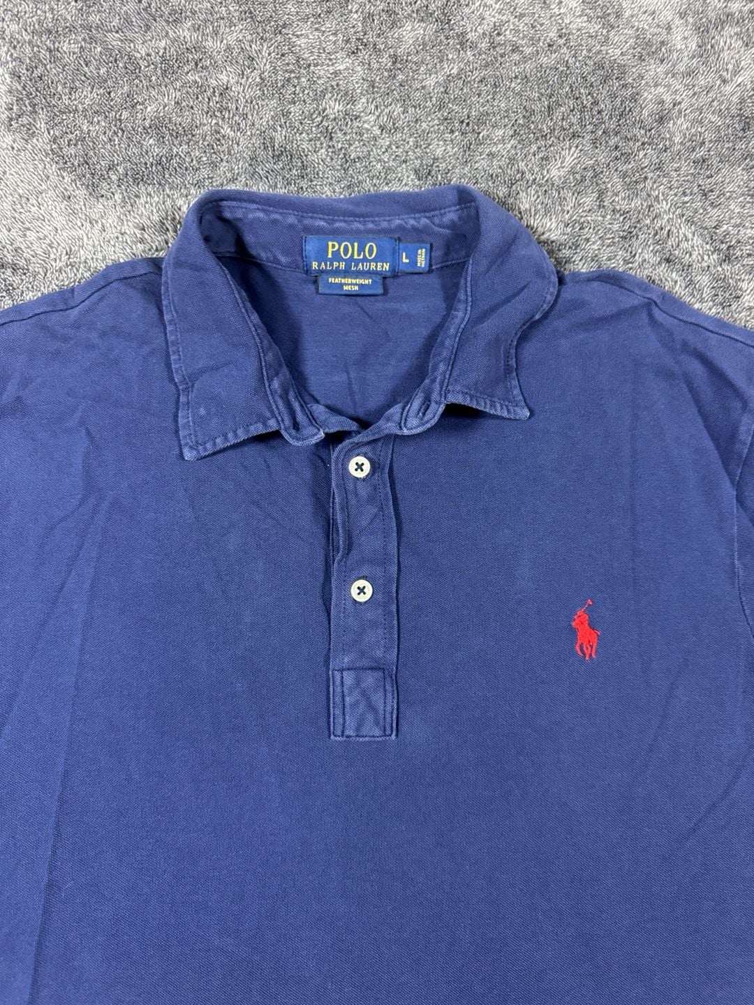 Polo Ralph Lauren Featherweight Mesh Polo Size L Blue Short Sleeve 2