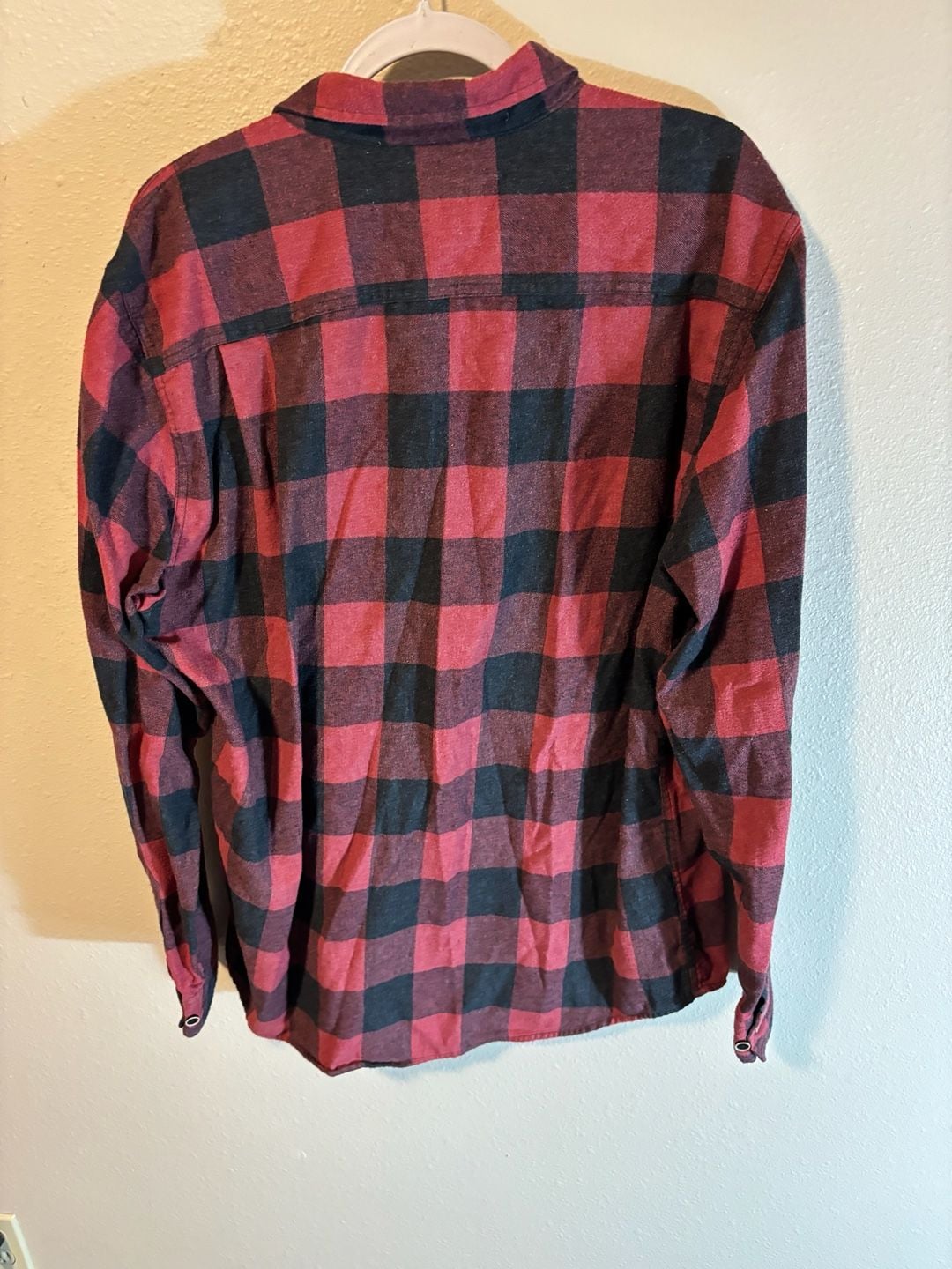Weatherproof Vintage Flannel Shirt Size XL Red Black Buffalo Plaid 3