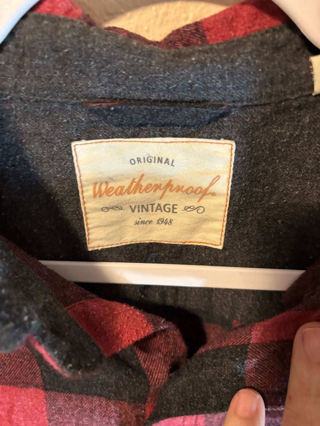 Weatherproof Vintage Flannel Shirt Size XL Red Black Buffalo Plaid 4
