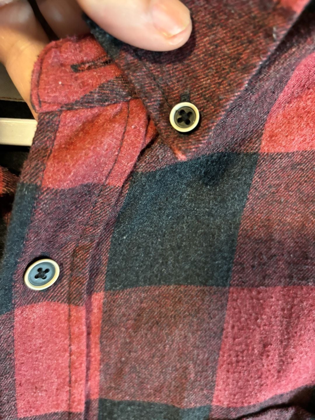 Weatherproof Vintage Flannel Shirt Size XL Red Black Buffalo Plaid 12