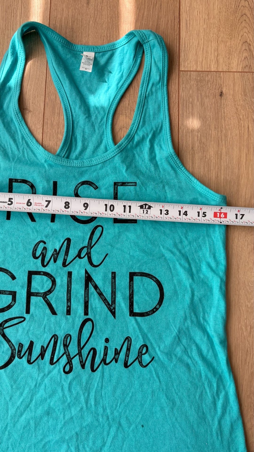 Next Level Apparel Rise and Grind Sunshine Racerback Tank Top Size M 4