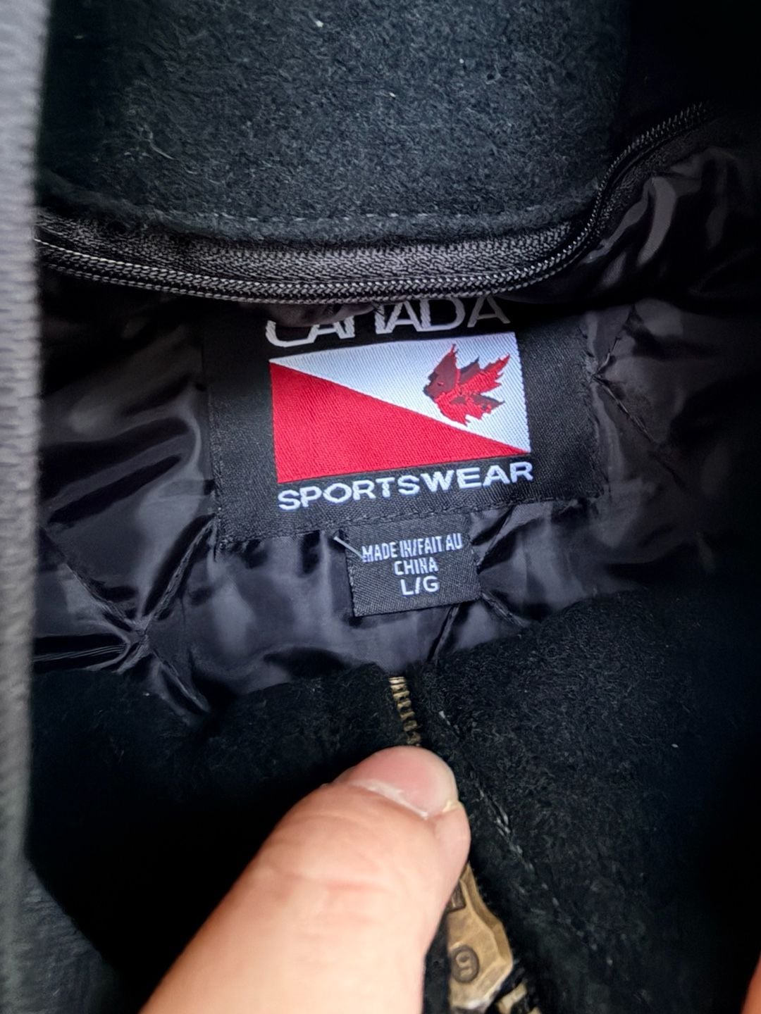 Vintage Canada Sportswear Wool And Leather Varsity Jacket Size Large 4