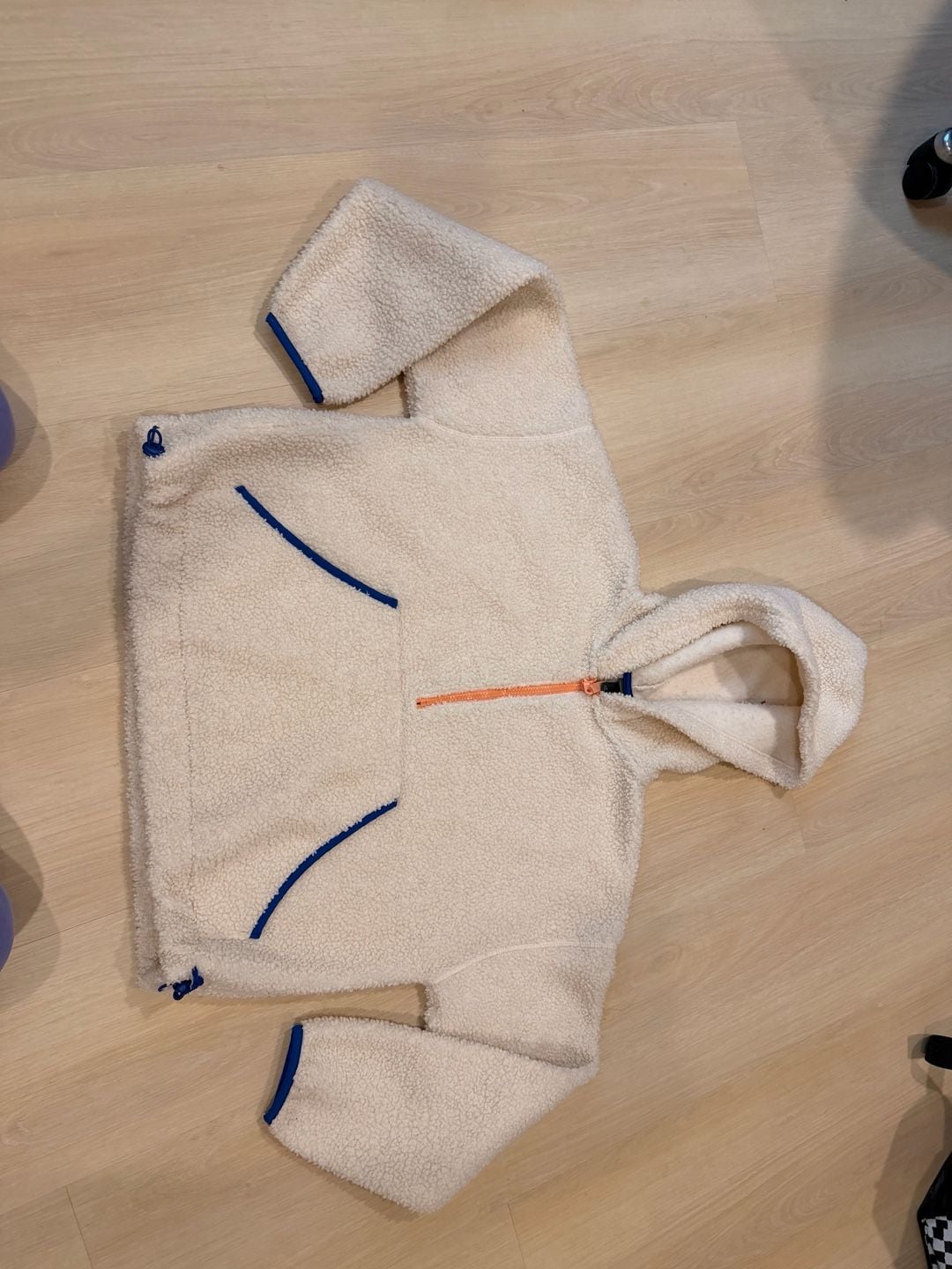 Wild Fable Half-Zip Sherpa Anorak Size M Cream 1
