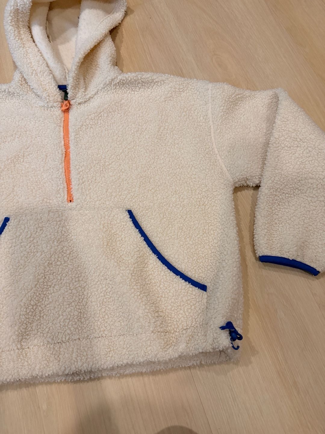 Wild Fable Half-Zip Sherpa Anorak Size M Cream 3