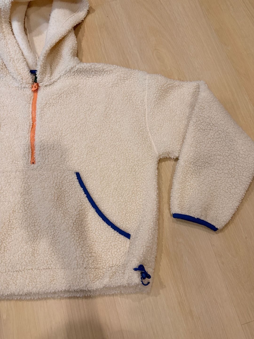 Wild Fable Half-Zip Sherpa Anorak Size M Cream 4