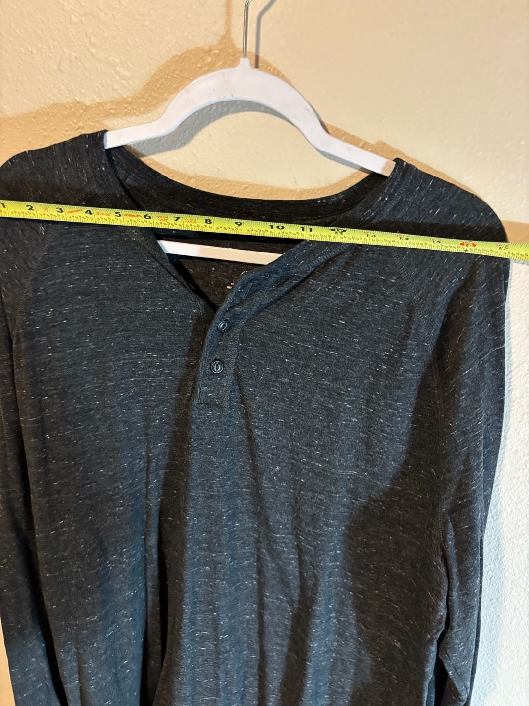 Goodfellow & Co Long Sleeve Henley Size XL Charcoal Heather 5