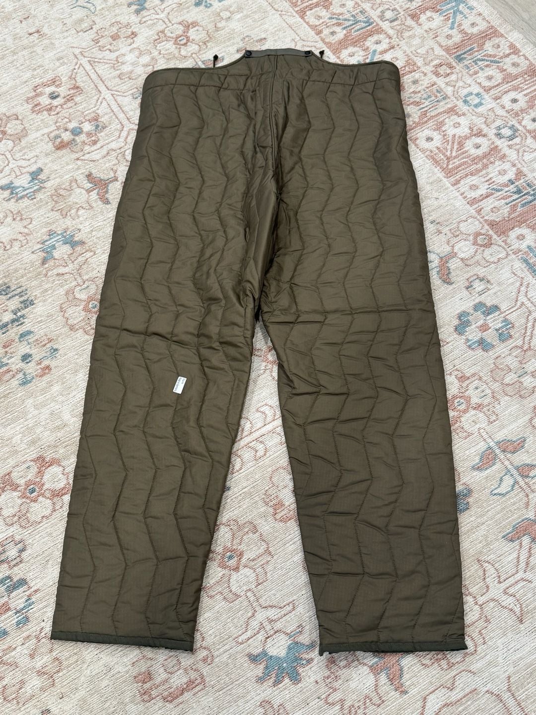 Vintage 2001 German Military Quilted Liner Pants Gorpcore Olive 56/58 XL 3