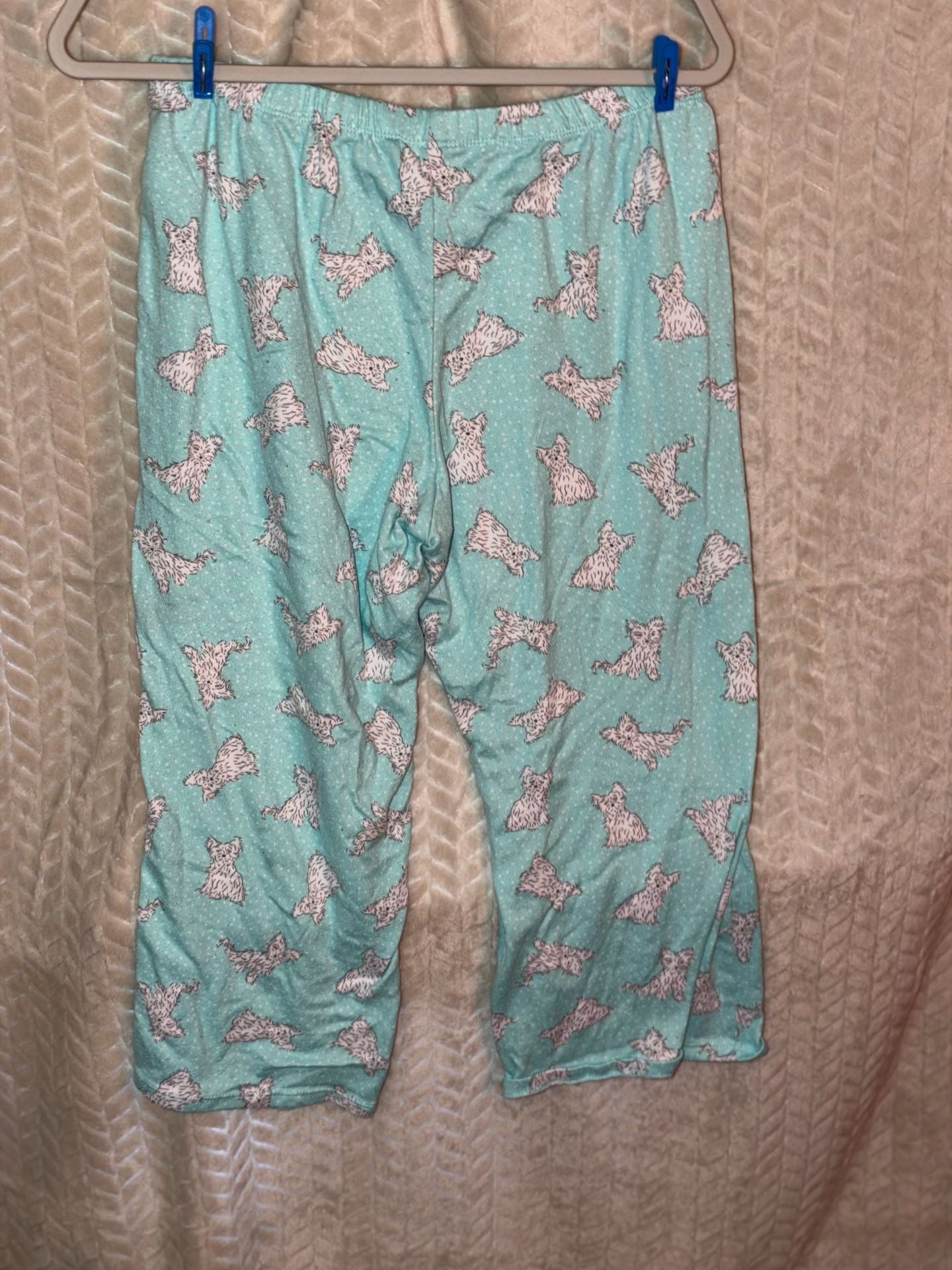 Secret Treasures Pajama Set Size M (8-10) Turquoise Dog Print 5