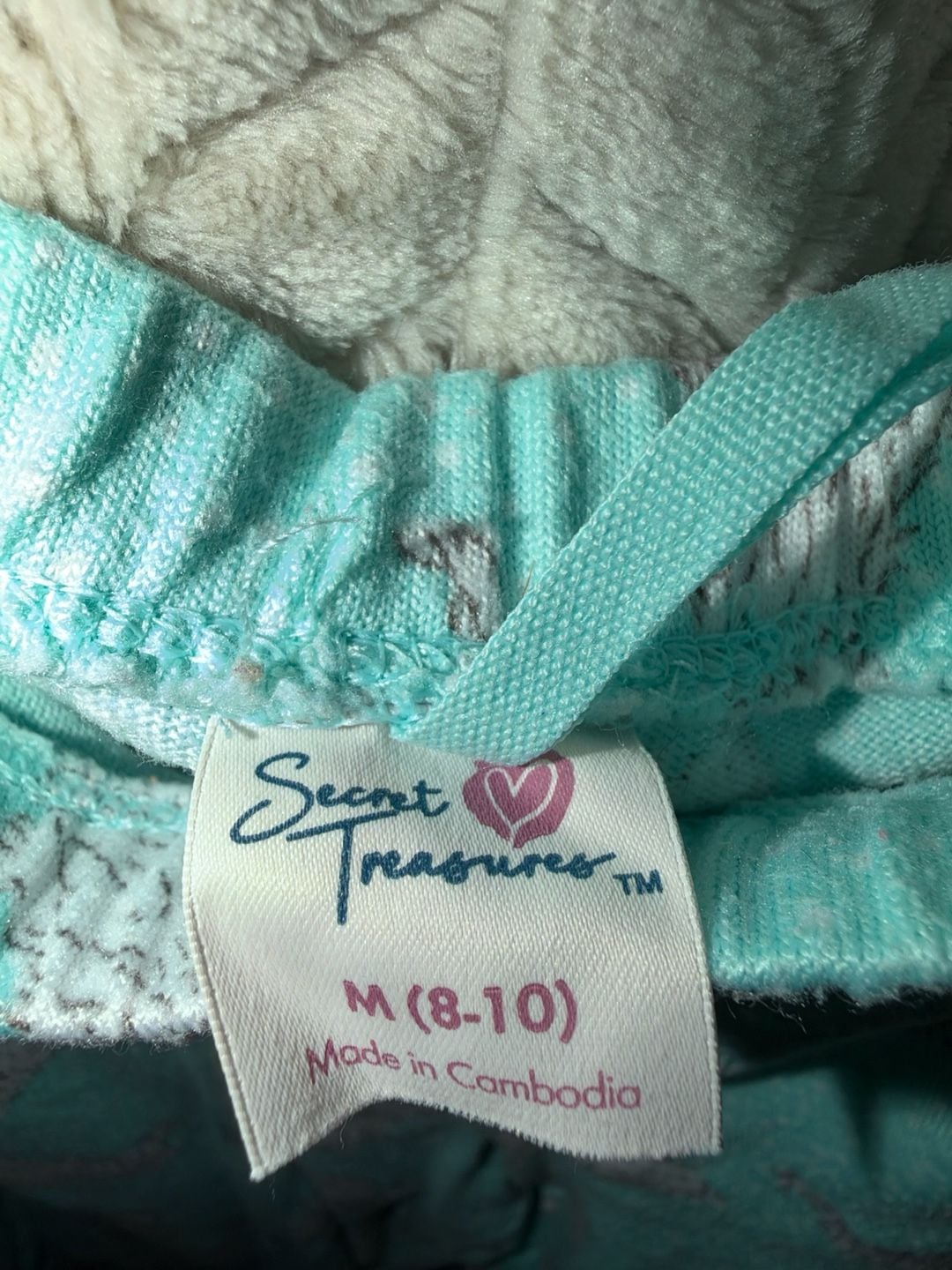 Secret Treasures Pajama Set Size M (8-10) Turquoise Dog Print 7