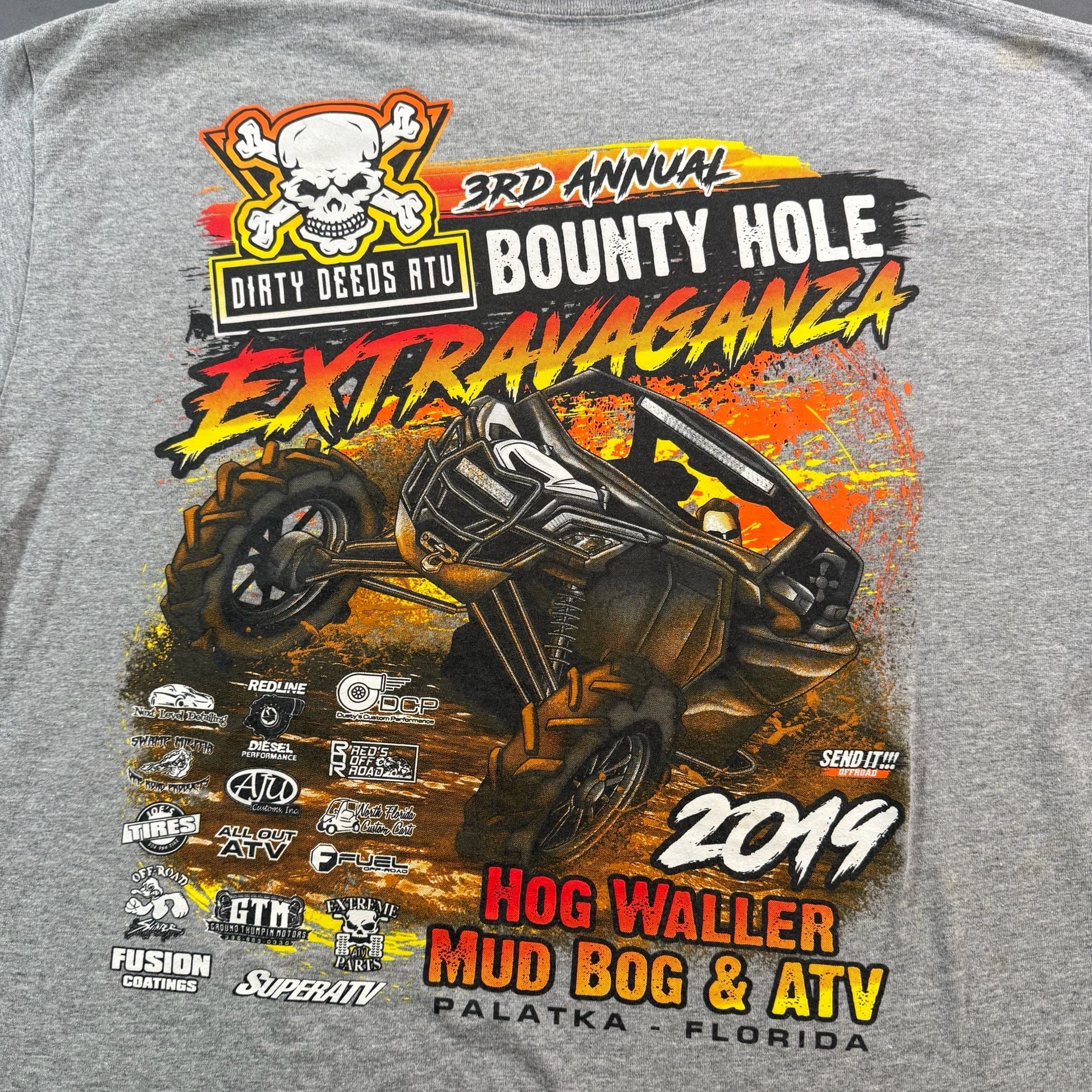 Dirty Deeds ATV Bounty Hole Extravaganza 2019 Palatka Florida T-Shirt Large 8