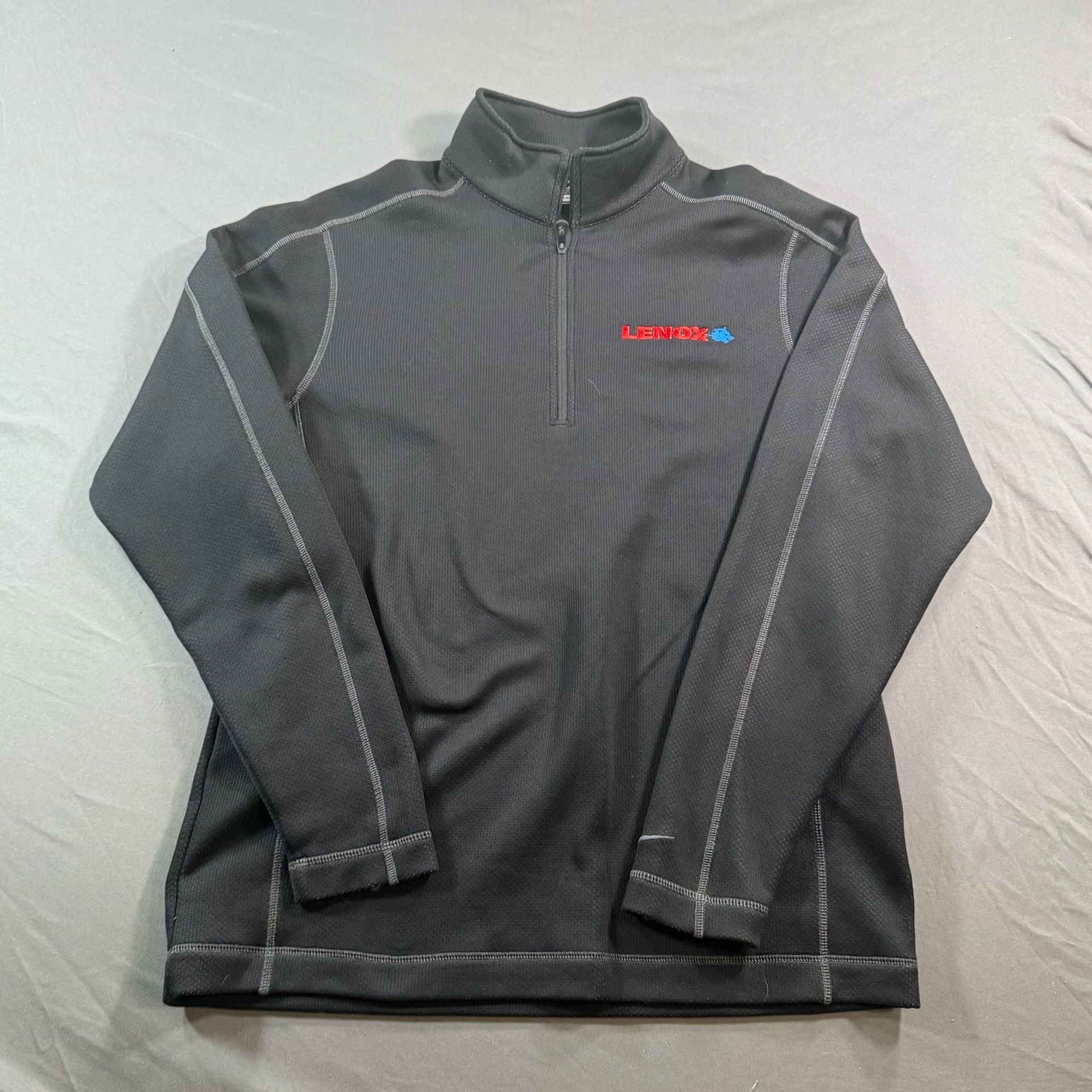 Nike Golf Therma-Fit Quarter Zip Pullover Mens Medium Black Lenox Logo 2