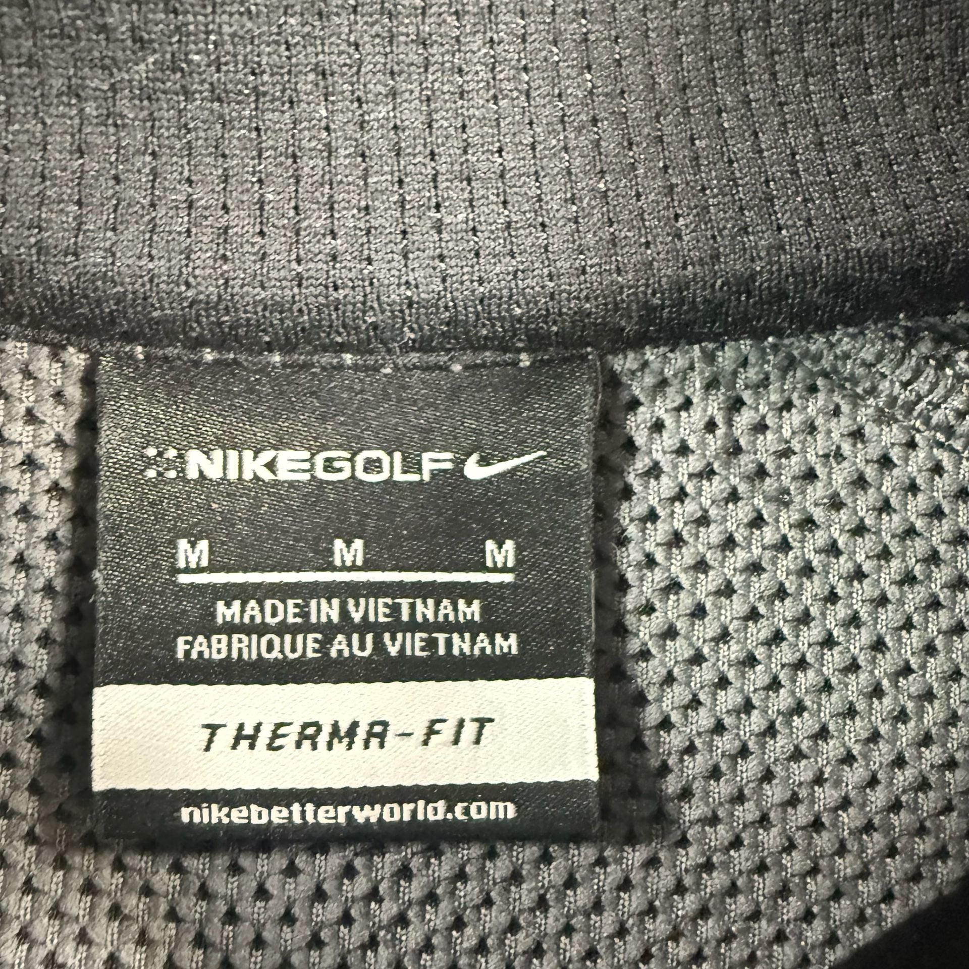 Nike Golf Therma-Fit Quarter Zip Pullover Mens Medium Black Lenox Logo 4