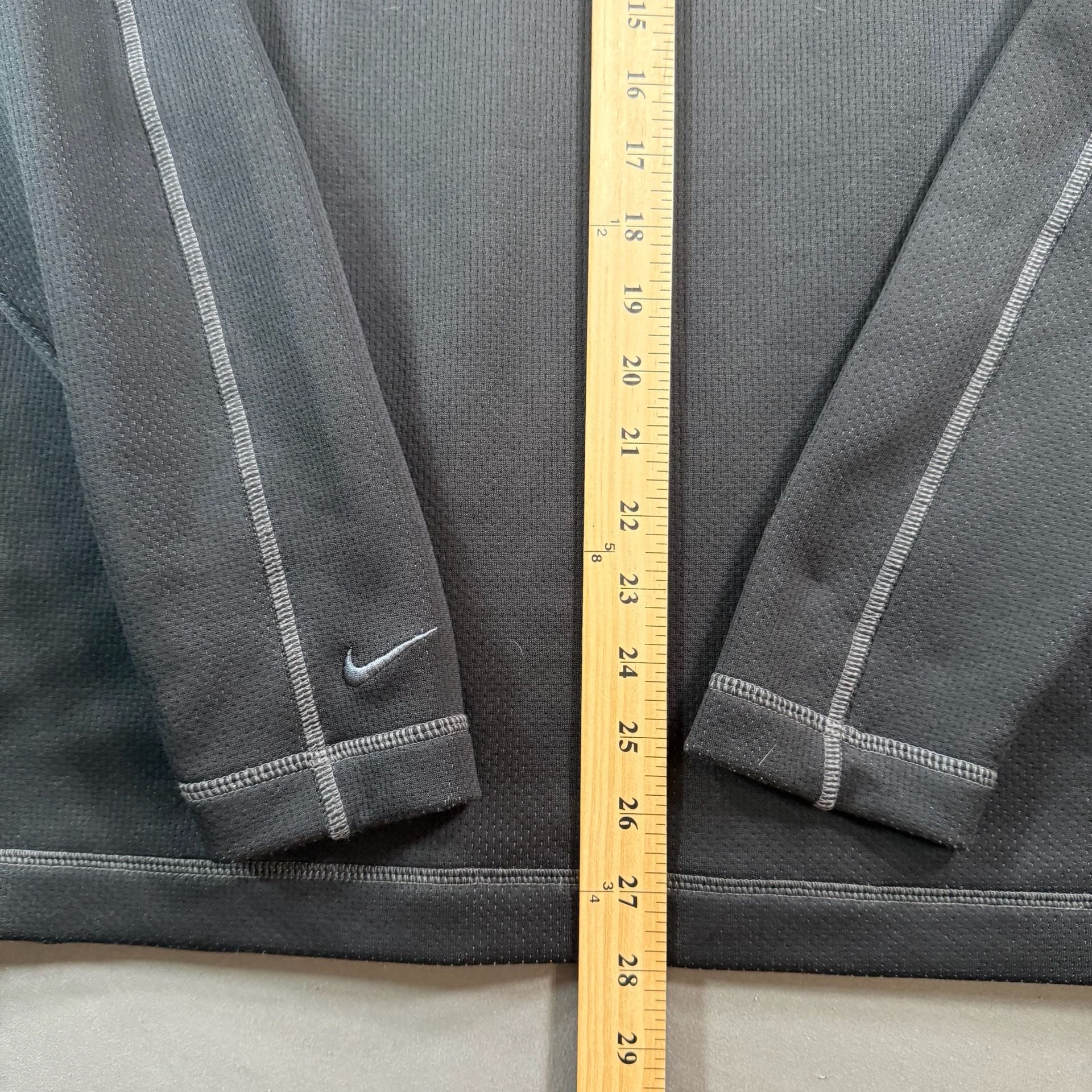 Nike Golf Therma-Fit Quarter Zip Pullover Mens Medium Black Lenox Logo 7