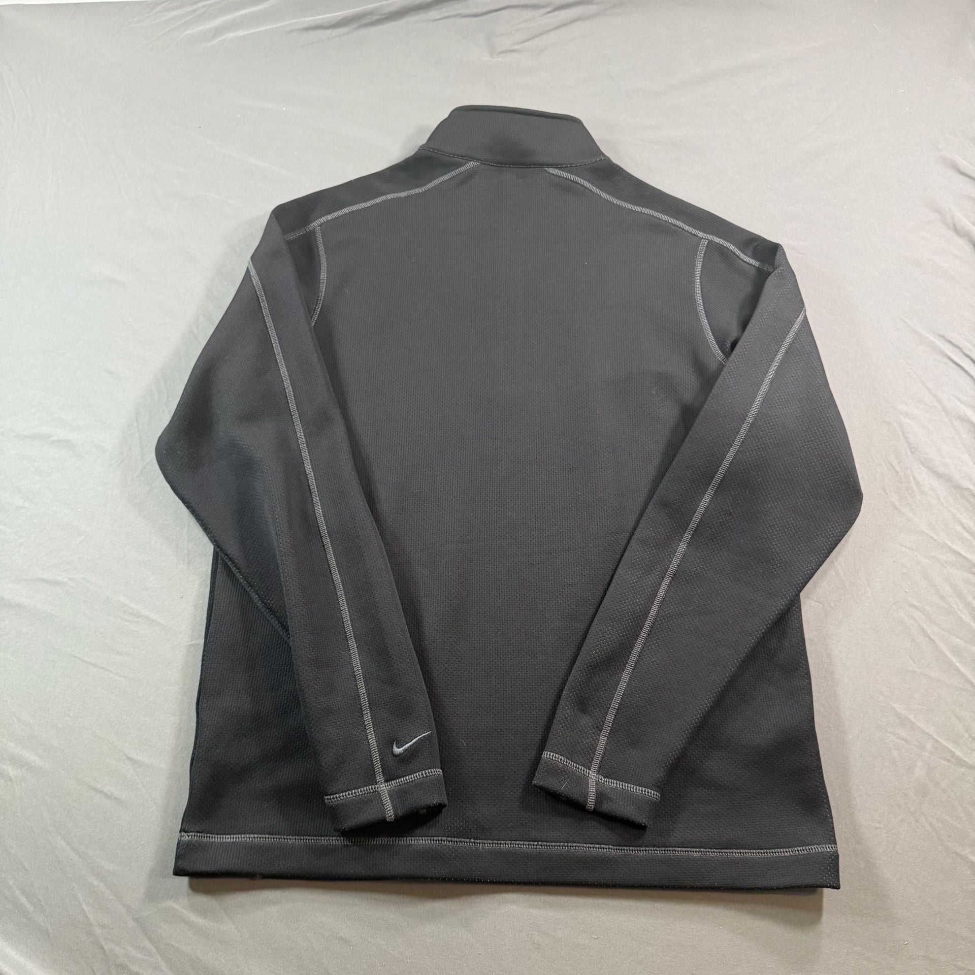 Nike Golf Therma-Fit Quarter Zip Pullover Mens Medium Black Lenox Logo 8