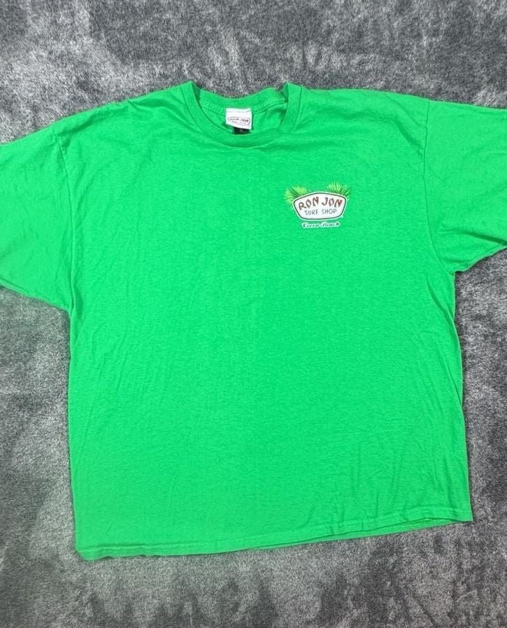 Ron Jon Surf Shop T-Shirt Size 2XL Green Cocoa Beach Graphic 3