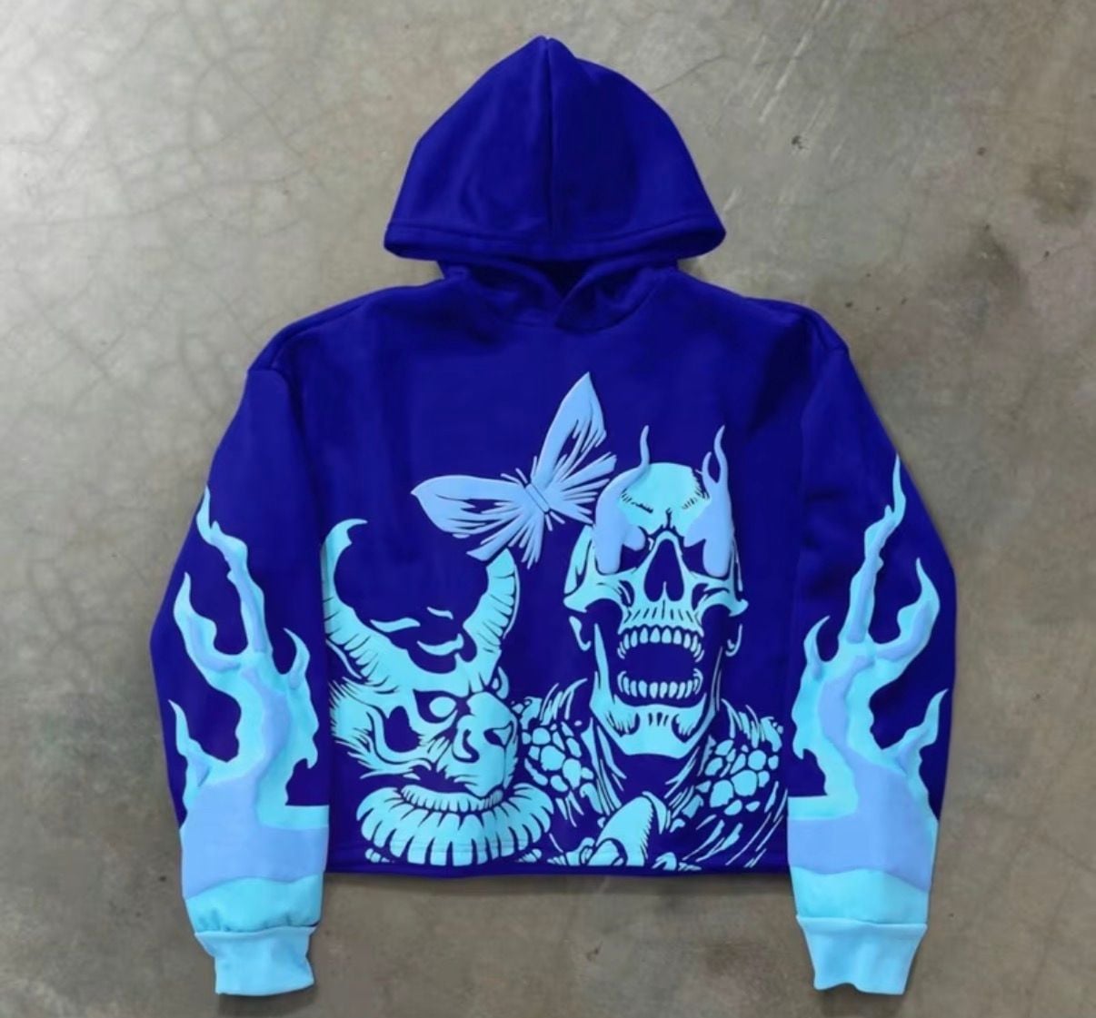 Hoodie Street Fashion Trendy Skeleton Hooded... From Mysticastore, 2