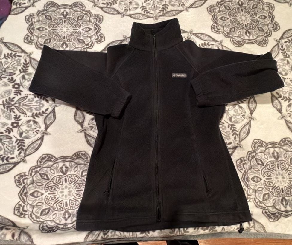 Columbia Full Zip Fleece Jacket Size S Black 2