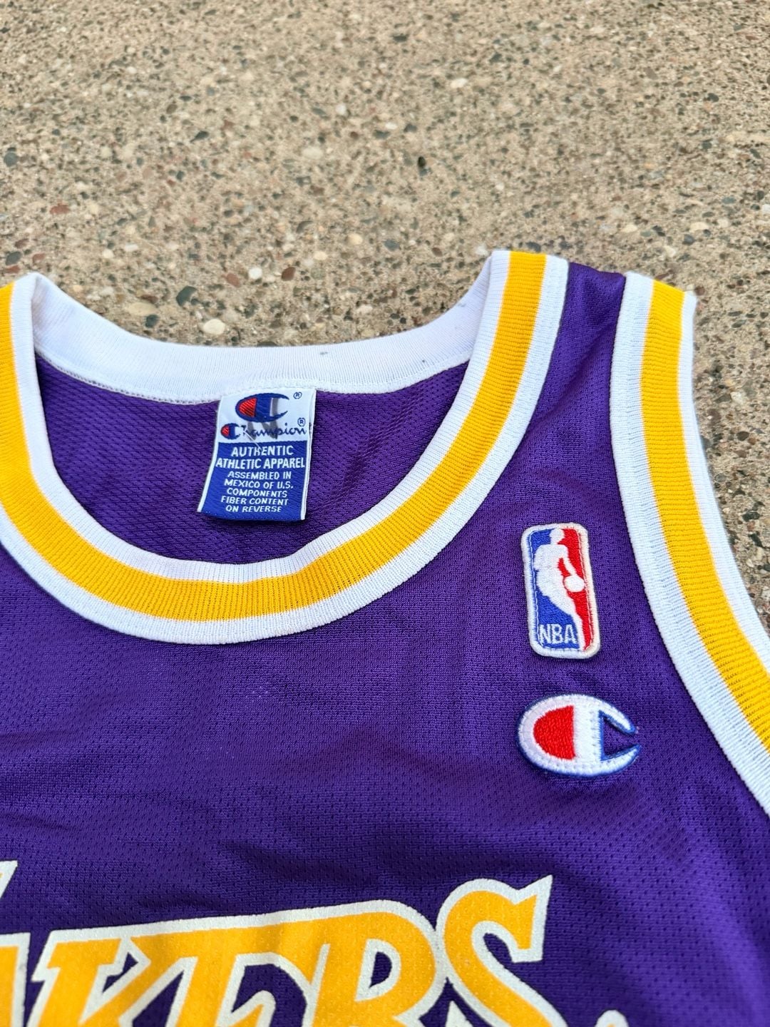 Vintage Champion LA Lakers Shaquille O'Neal 34 Jersey Size L 14-16 5