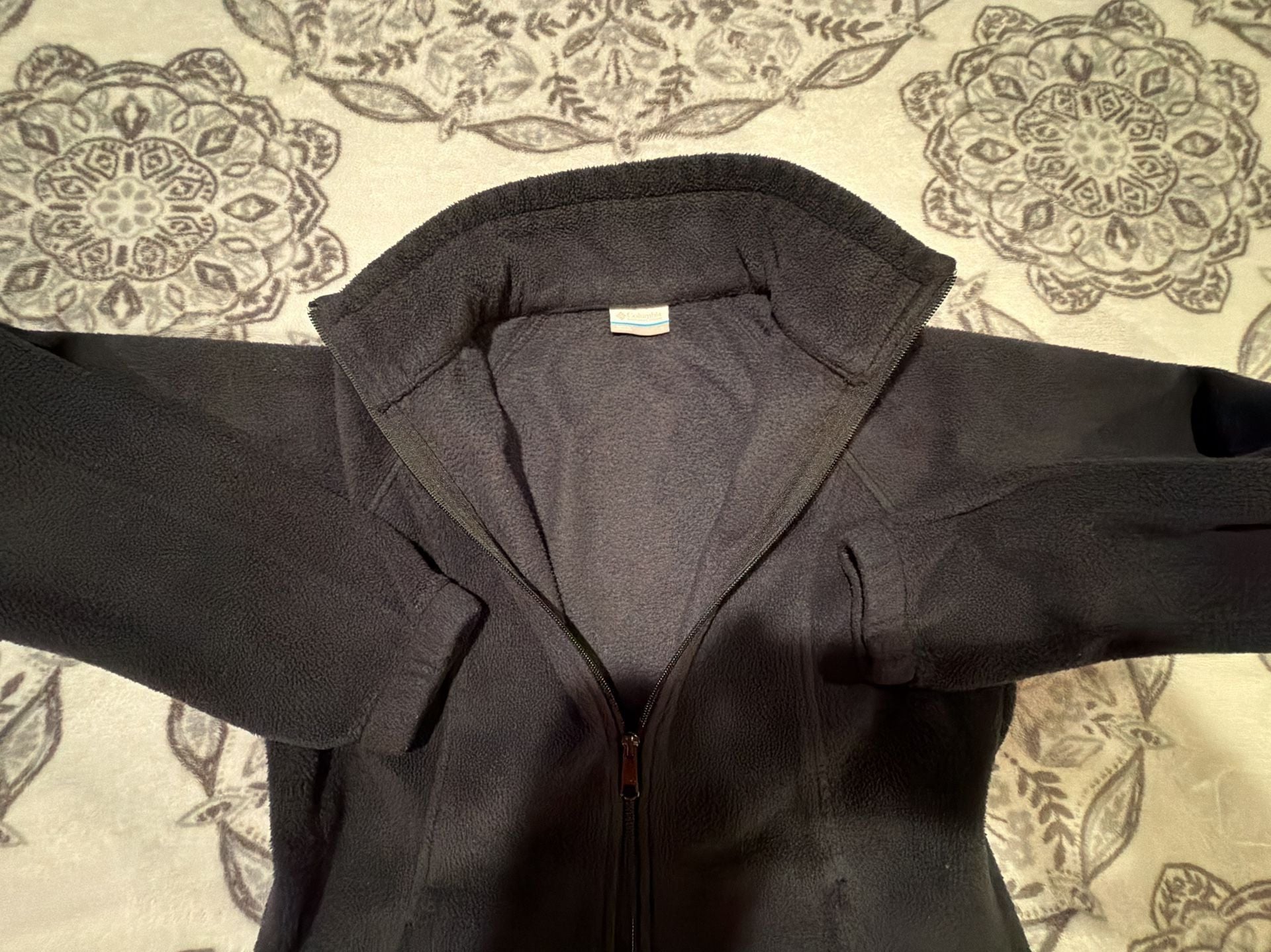 Columbia Full Zip Fleece Jacket Size S Black 5