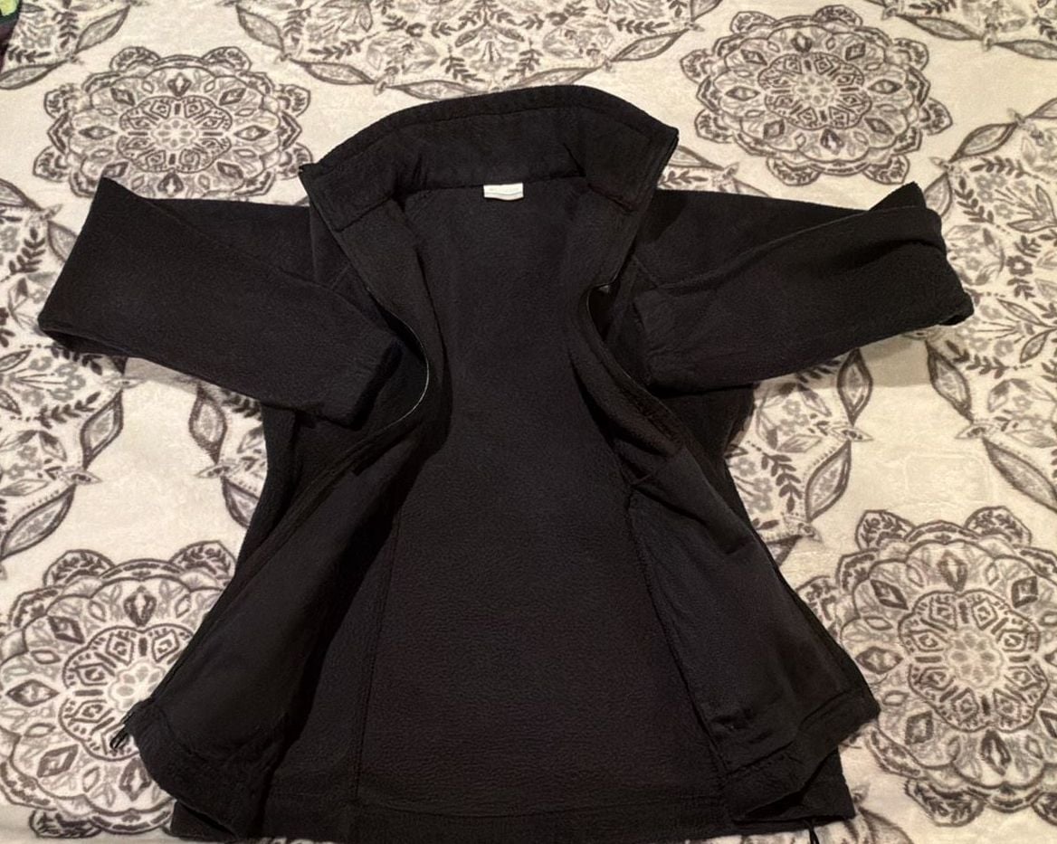 Columbia Full Zip Fleece Jacket Size S Black 6