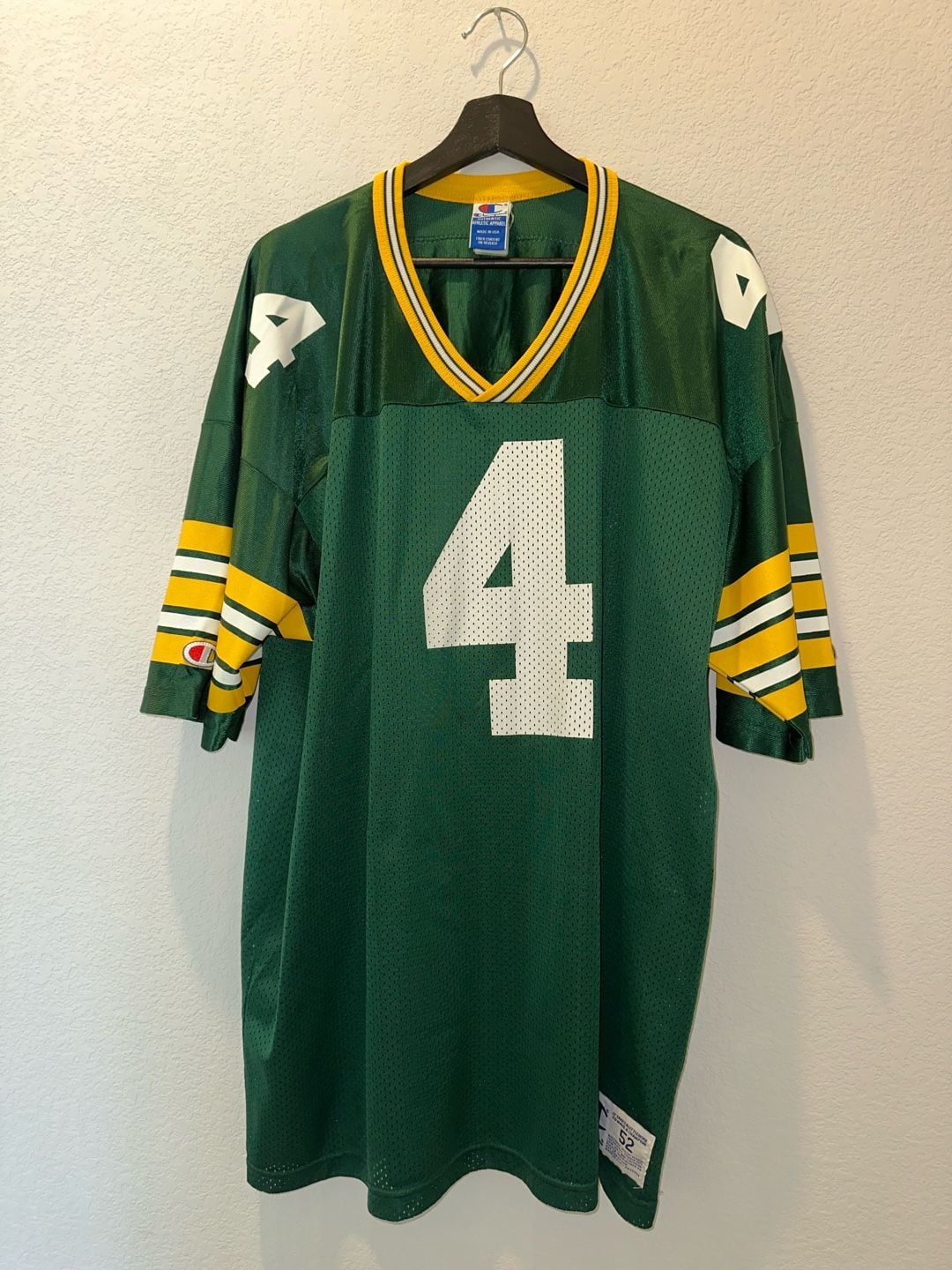 Champion Green Bay Packers Brett Favre 4 Size 52 Jersey 2