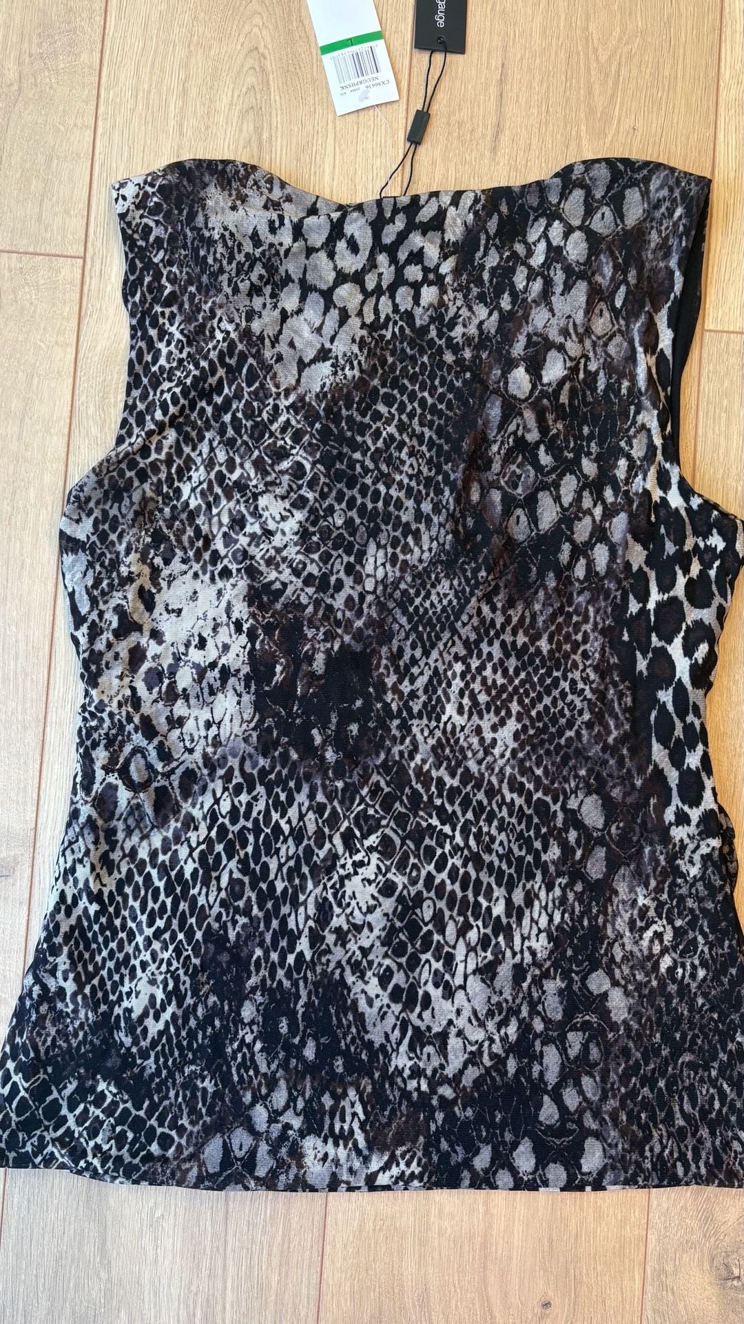Cable & Gauge Snake Print Cowl Neck Sleeveless Top Size L 5