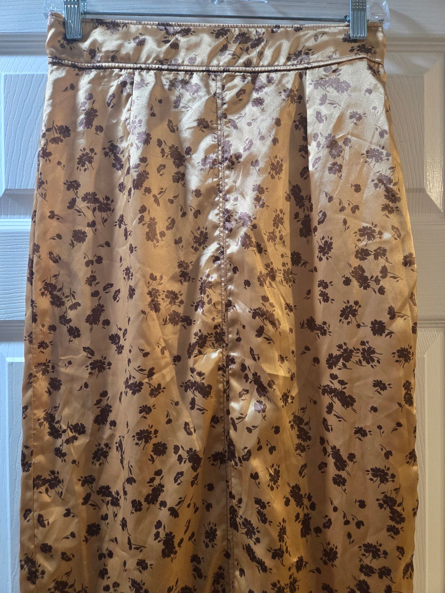 Zara Floral Satin Midi Skirt 3