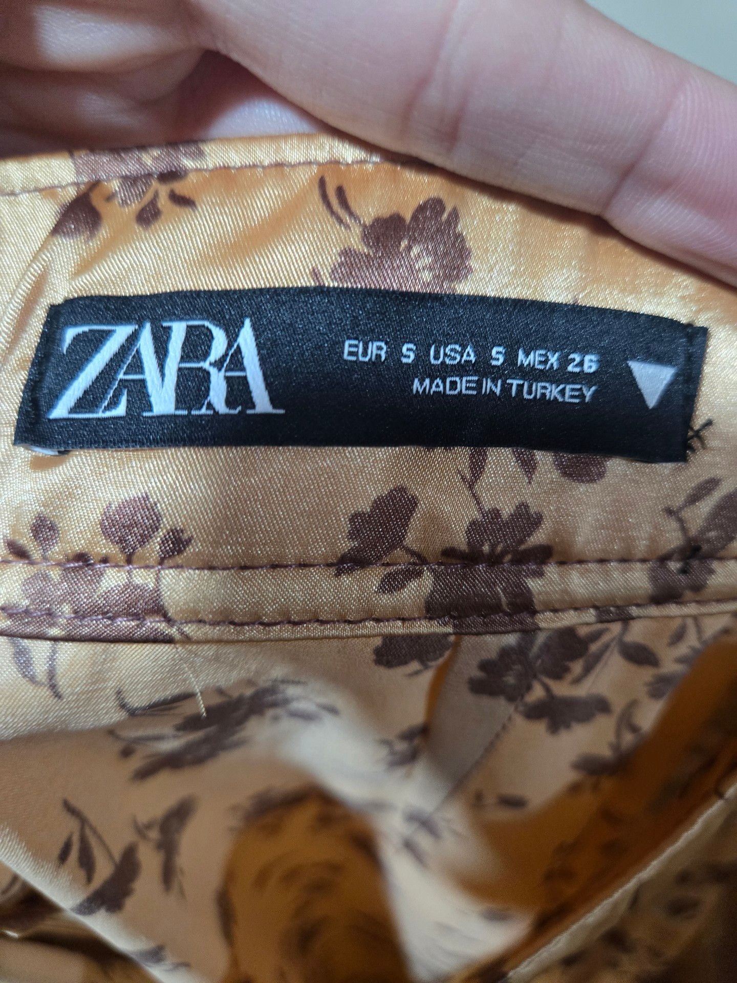 Zara Floral Satin Midi Skirt 6