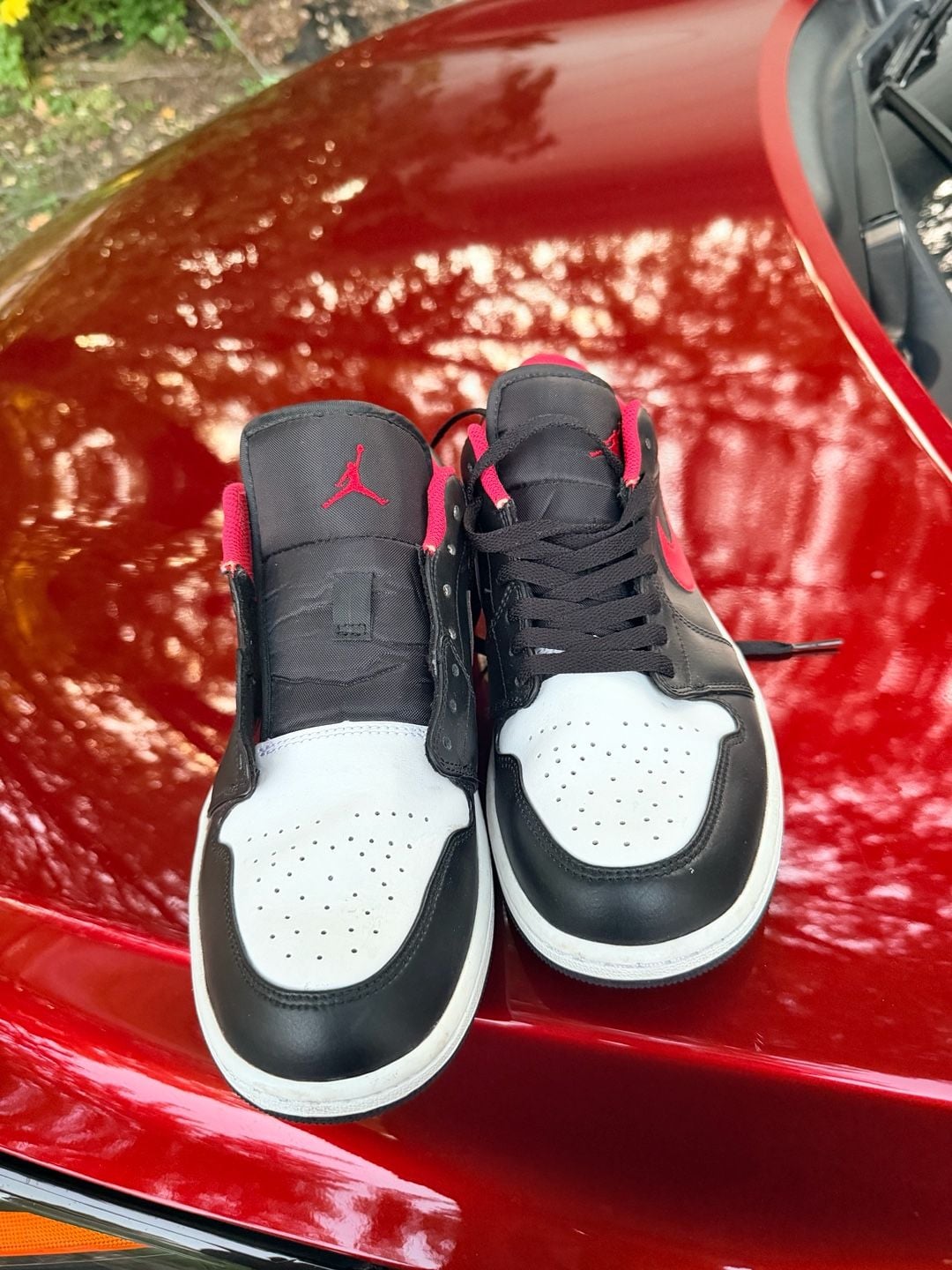 Air Jordan 1 Retro Low Gym Red Black White Size 10.5 Shoes 4