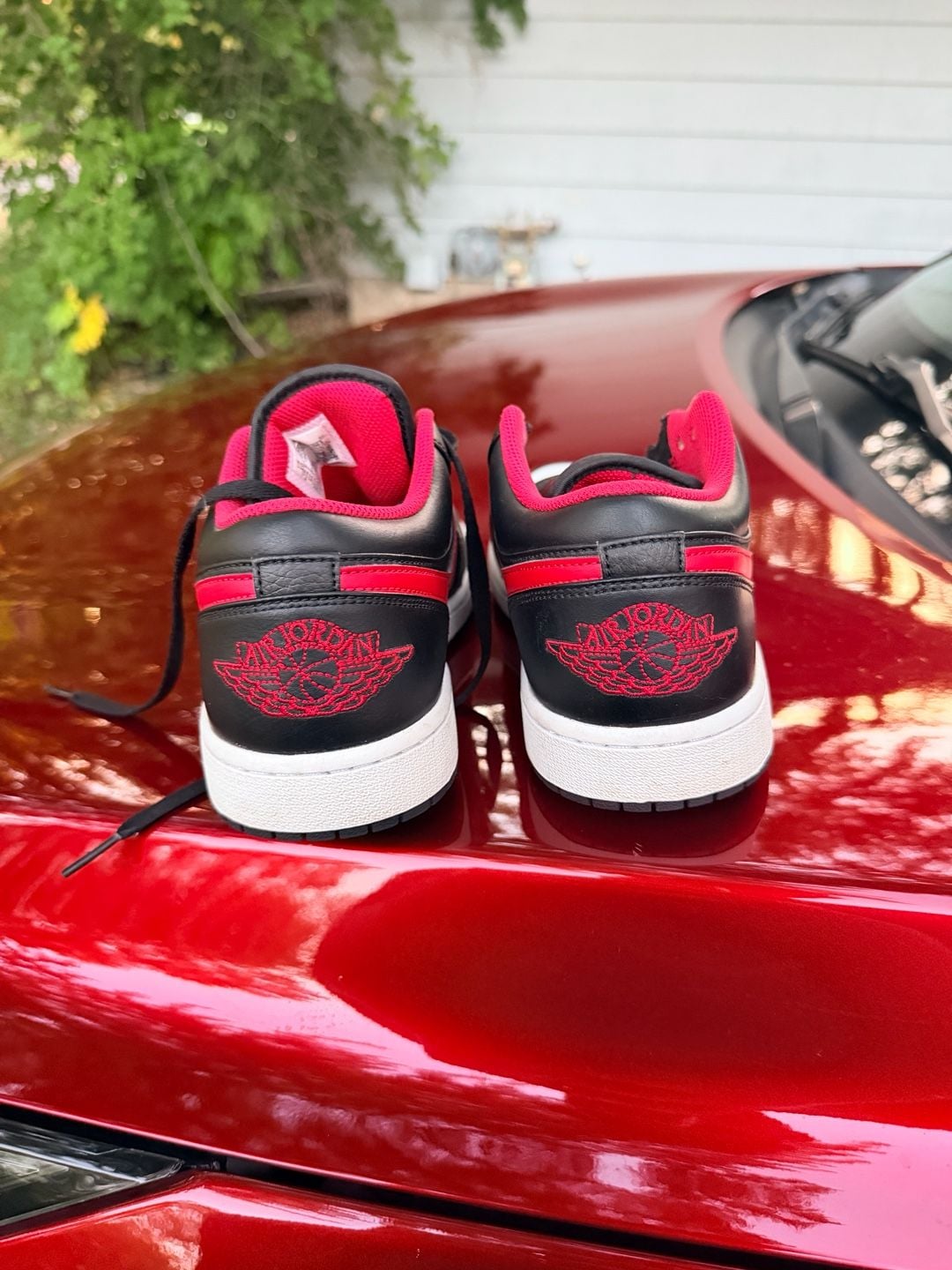Air Jordan 1 Retro Low Gym Red Black White Size 10.5 Shoes 6