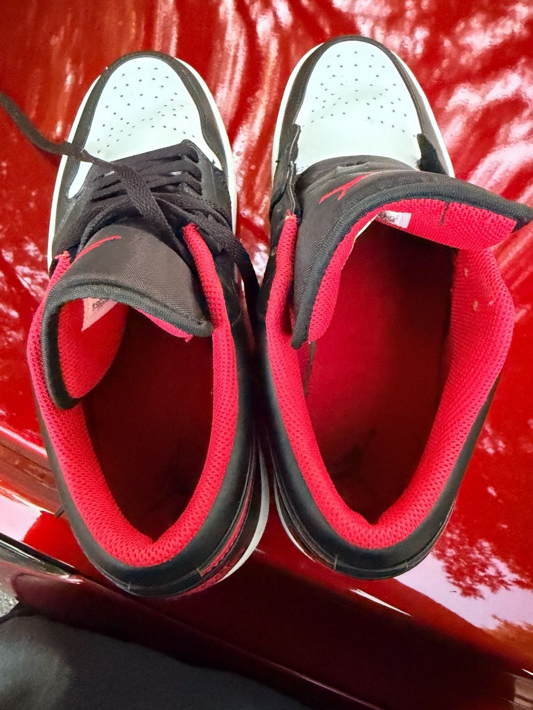 Air Jordan 1 Retro Low Gym Red Black White Size 10.5 Shoes 7