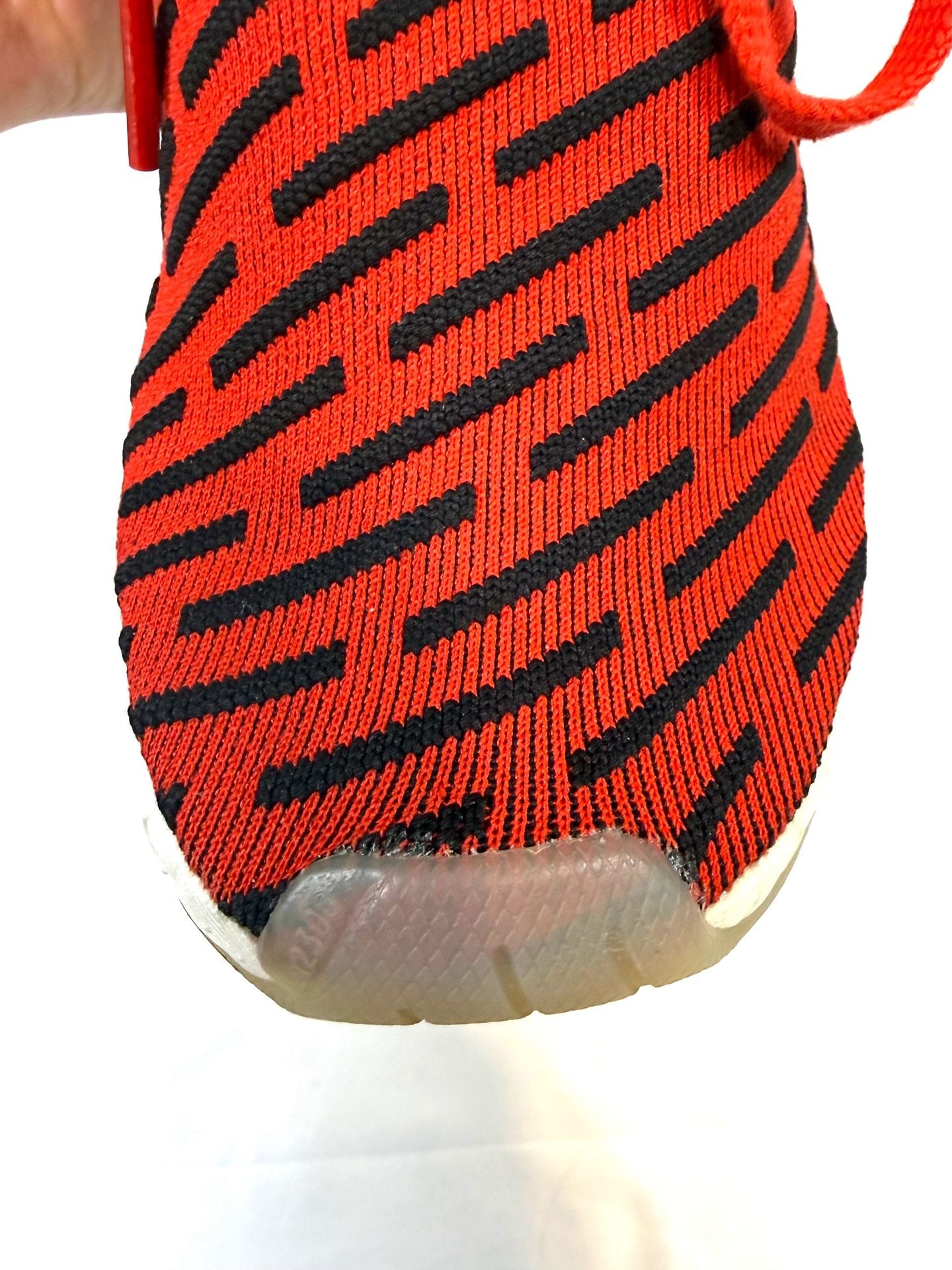 adidas Originals Men's NMD_R2 PK Primeknit Size 6 BB2910 Y2K Streetwear Indie Vanguard Gorpcore Athleisure Retro Running Core Red Black White Boost Sneakers Runner 2017 Japanese Heel Tab Women's 7.5 9