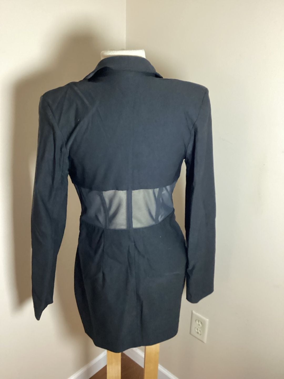 Michael Costello x Chase Jacket Dress in Black 5