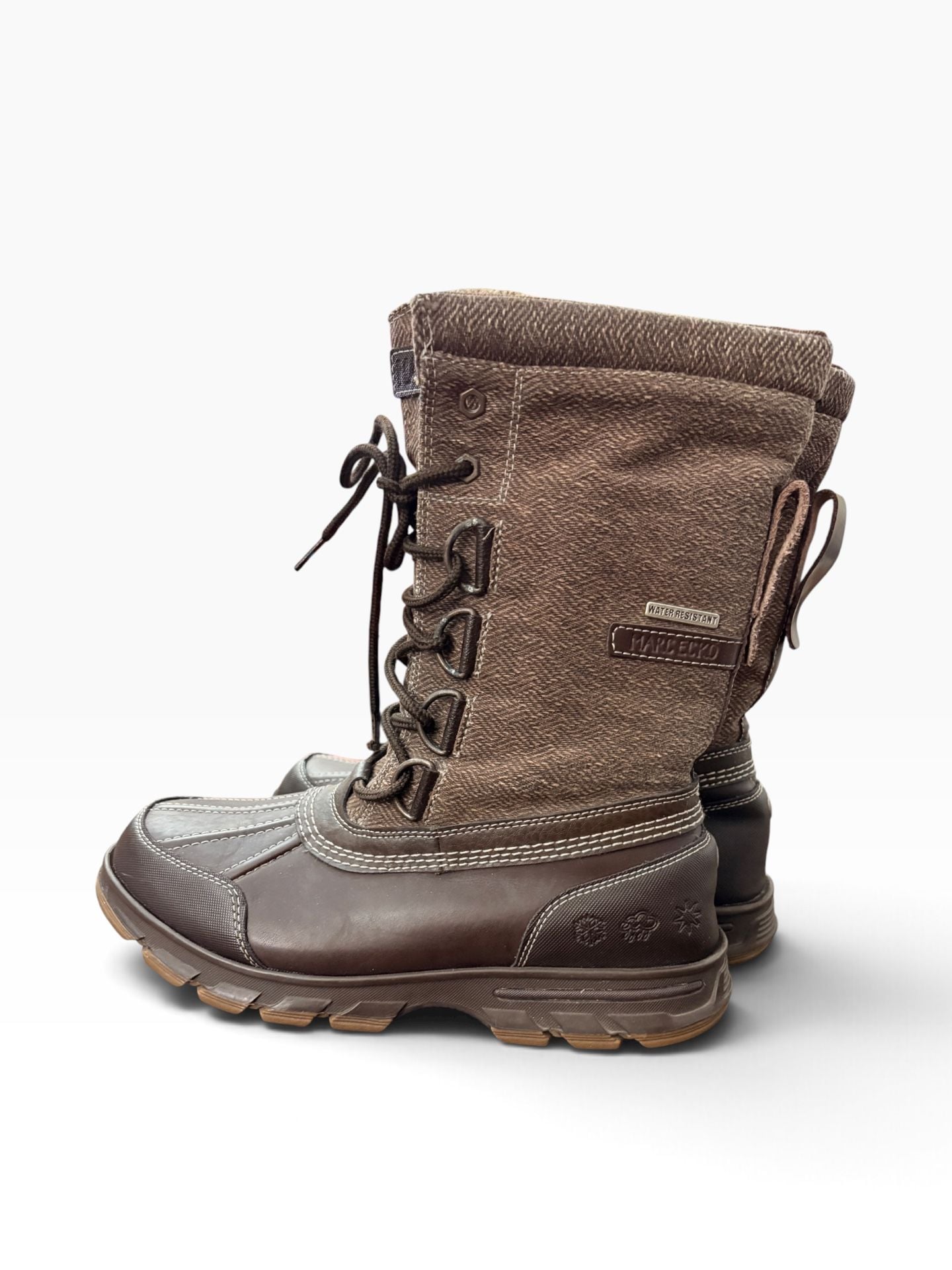 Marc Ecko Mens Snow Boots Brown 8