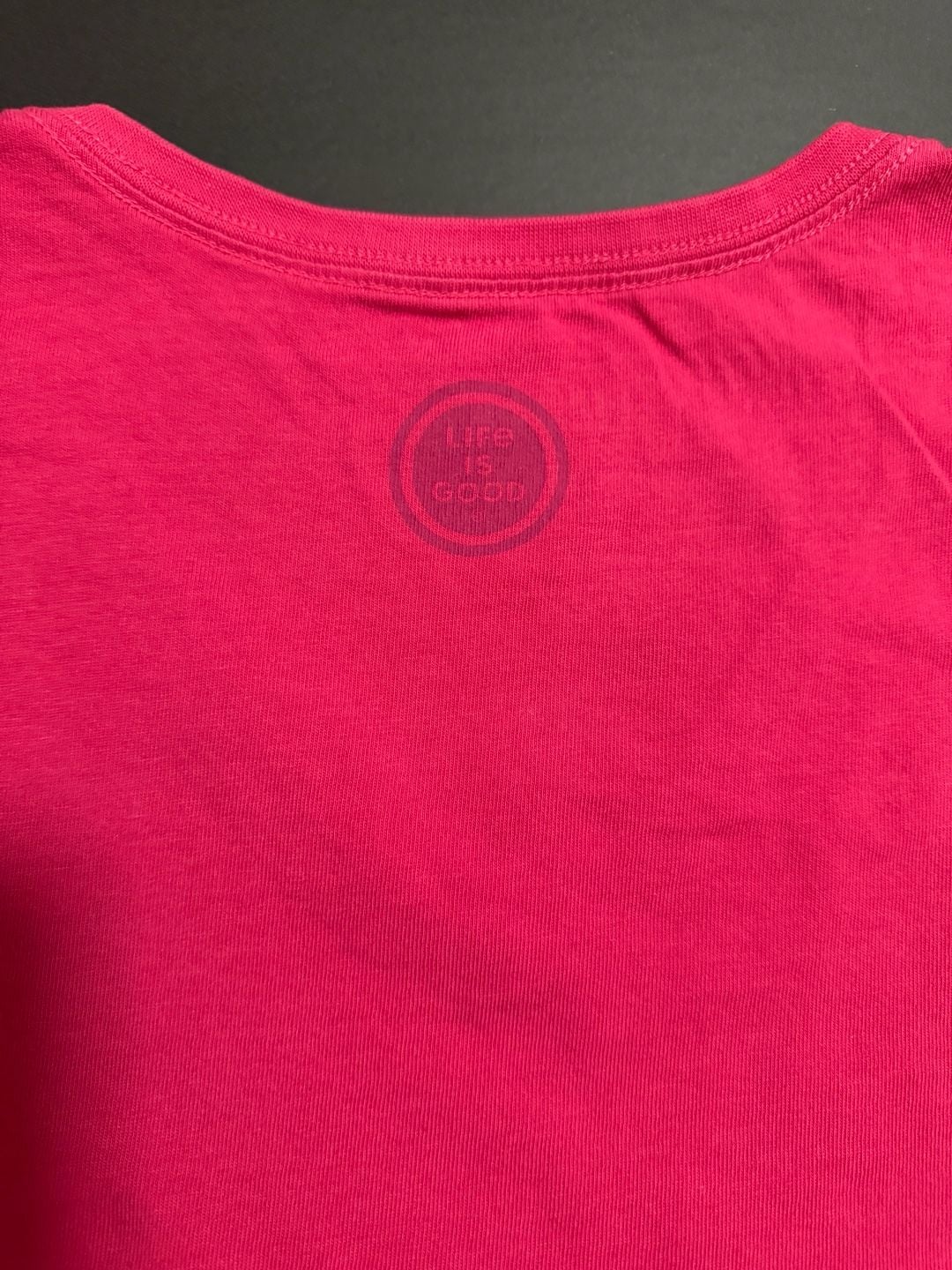 Life is Good Sunflower Crusher Vee Size L Pink V-Neck T-Shirt 5