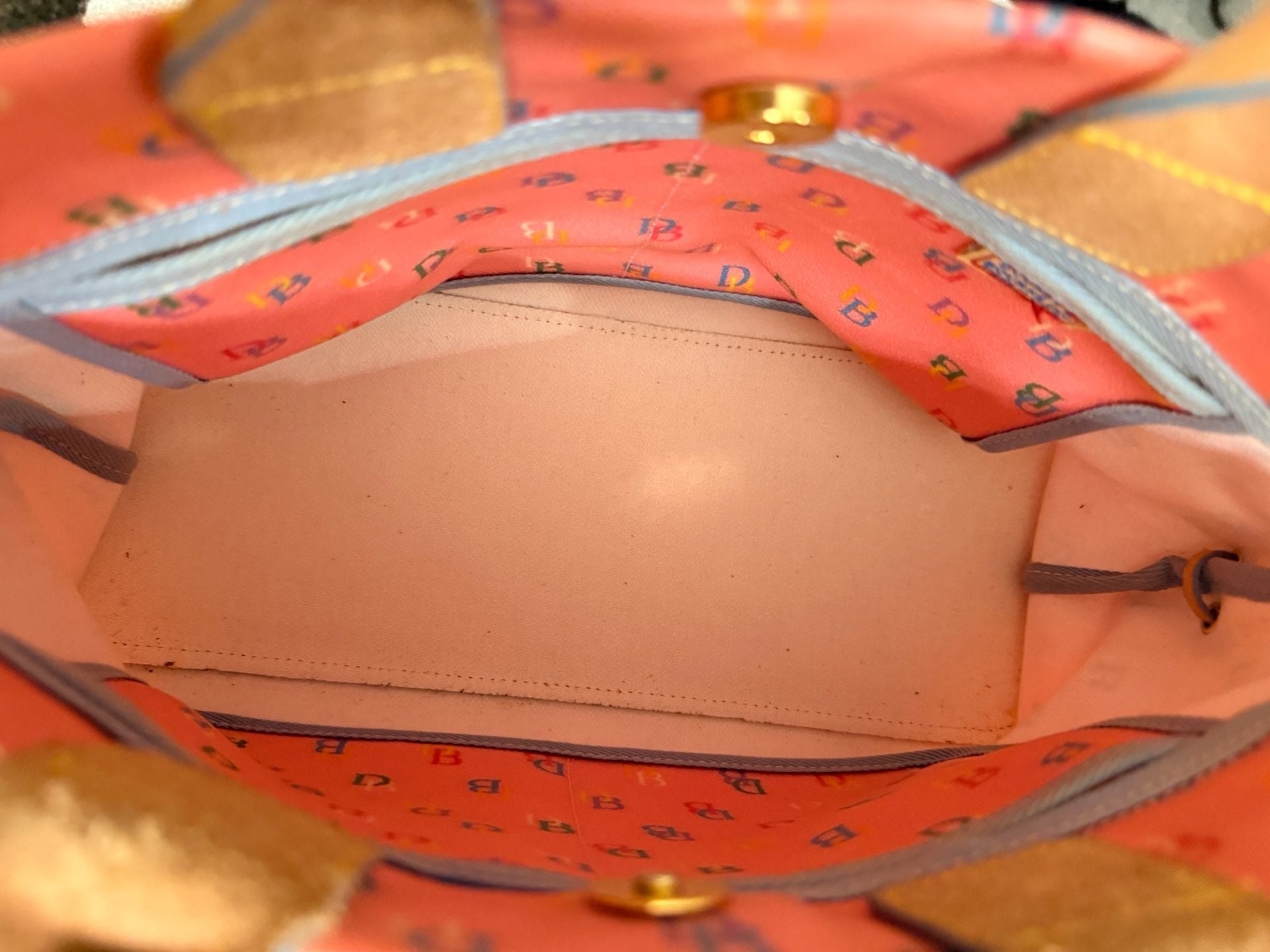 Dooney & Bourke Multicolor DB Monogram Pink Tote Bag 11
