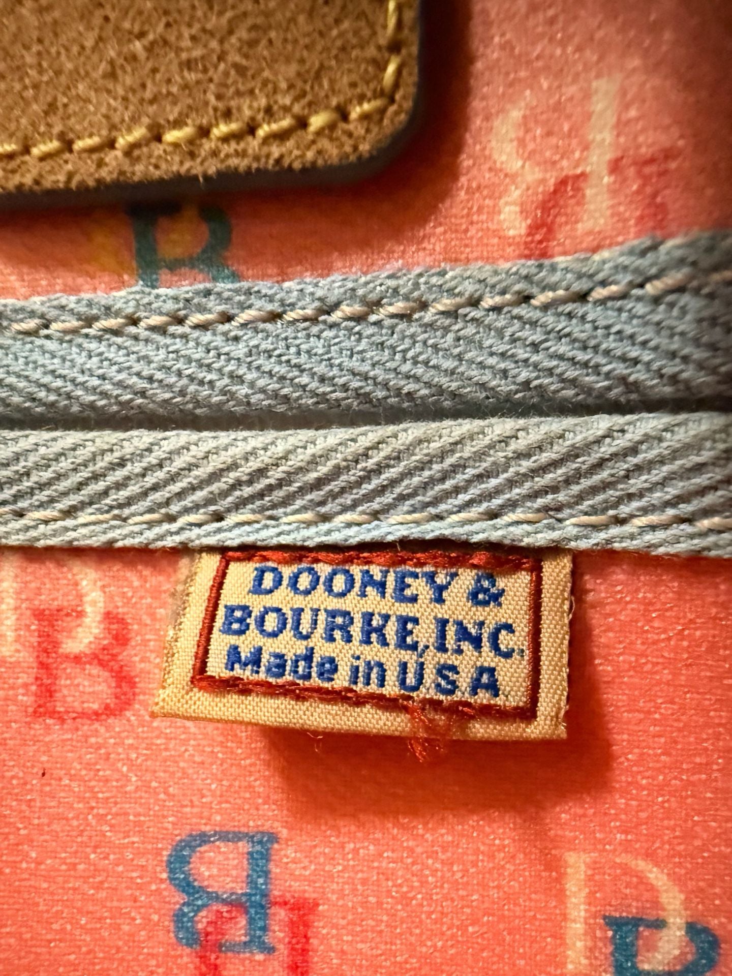 Dooney & Bourke Multicolor DB Monogram Pink Tote Bag 17