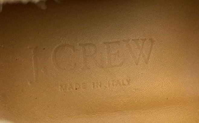 J. Crew Suede Derby Shoes Size 9 Beige Leather Made in Italy 7