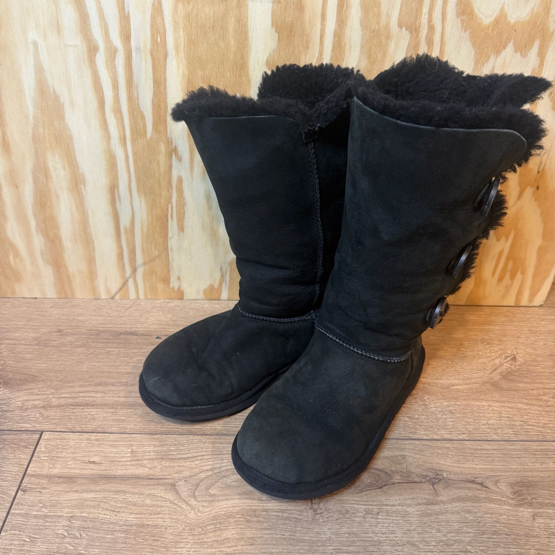 UGG Bailey Button Triplet Boots Black 3