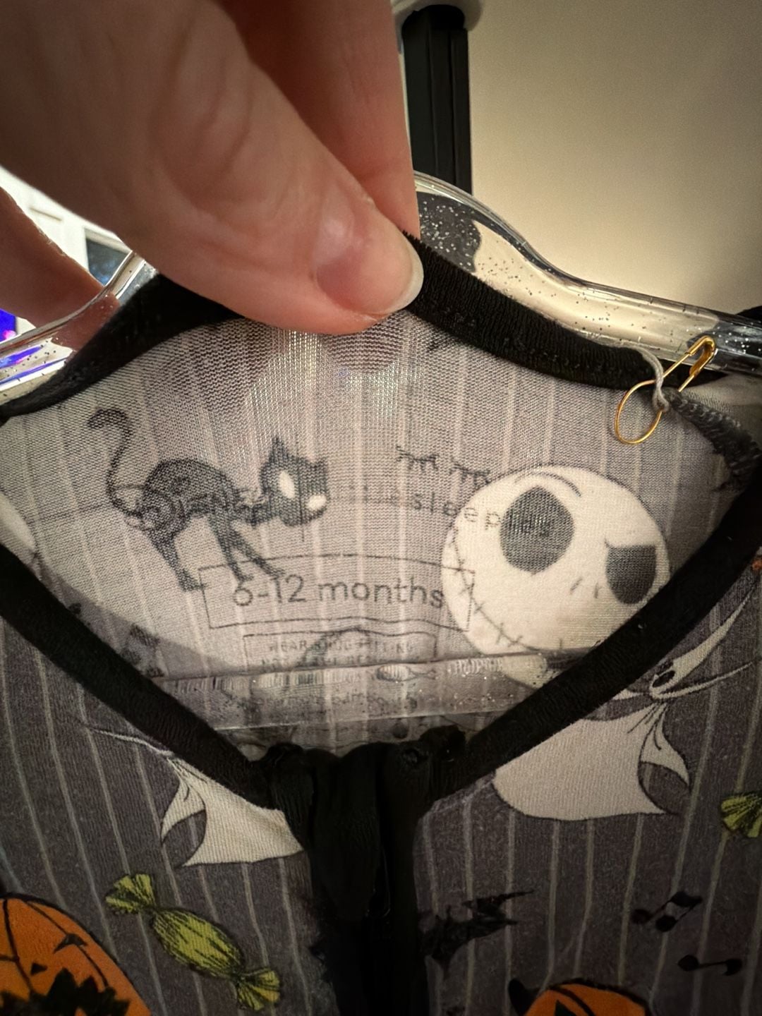 Little Sleepies Nightmare Before Christmas Zippy Size 6-12 Months 3