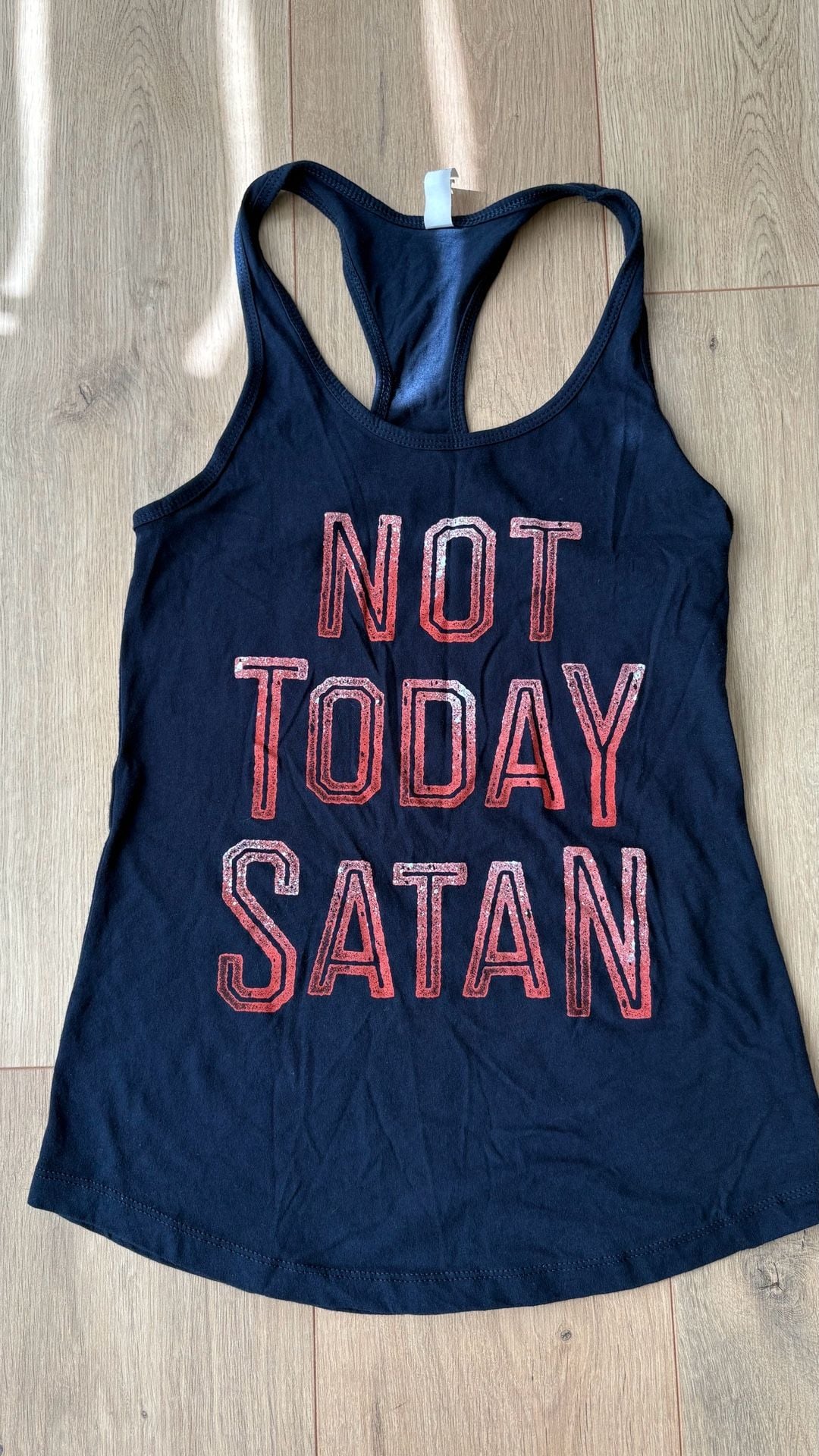 Next Level Apparel Not Today Satan Tank Top Size M Black 2
