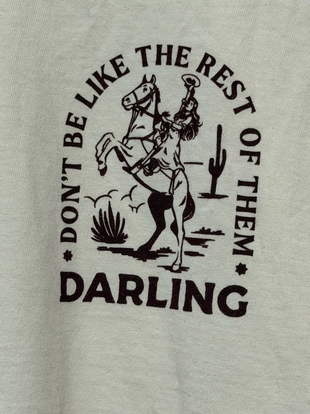 Comfort Colors Graphic T-Shirt Size M White Don't Be Like The Rest Darling 4
