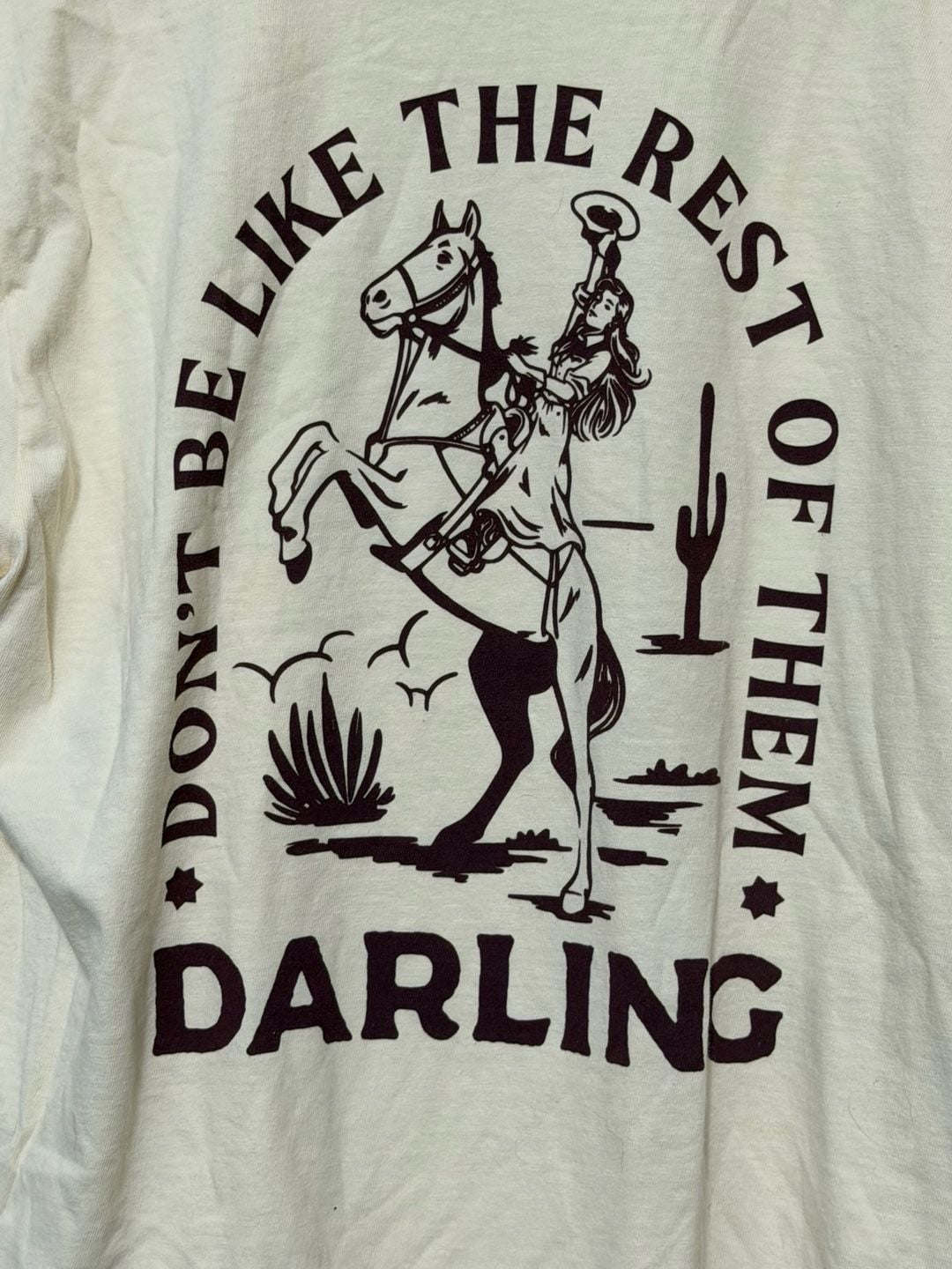 Comfort Colors Graphic T-Shirt Size M White Don't Be Like The Rest Darling 6