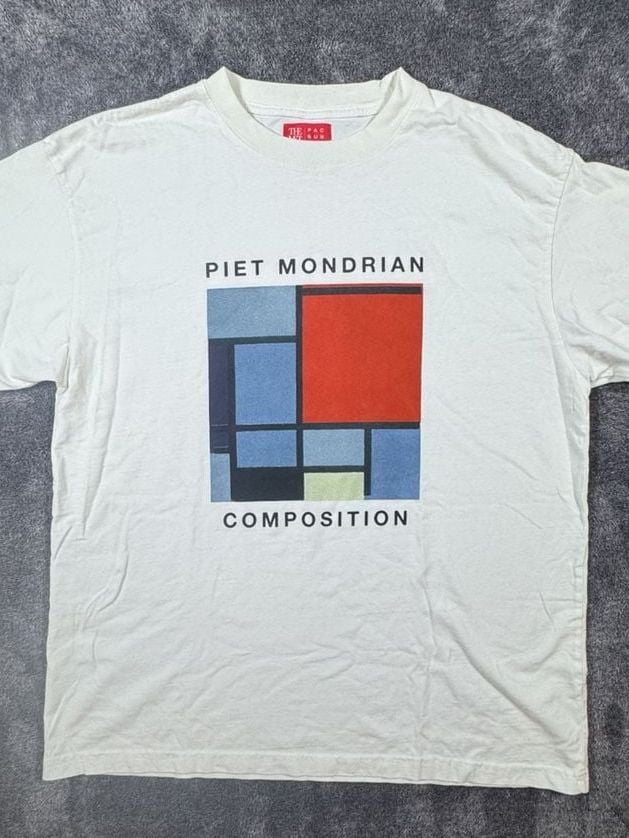 The Met PacSun Piet Mondrian Composition Collaboration T-Shirt Size L White 2